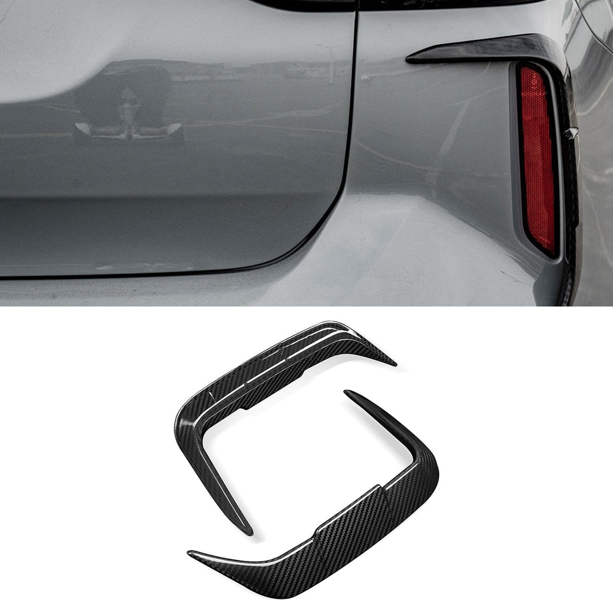 BMW X3M F97 LCI Carbon Fibre Rear Bumper Insert - prepreg OEM fitment upgrade