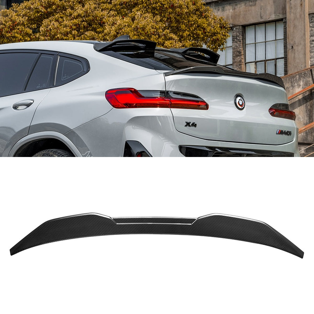 BMW X4M F98 Carbon Fibre Rear Spoiler - prepreg lightweight OEM fitment upgrade