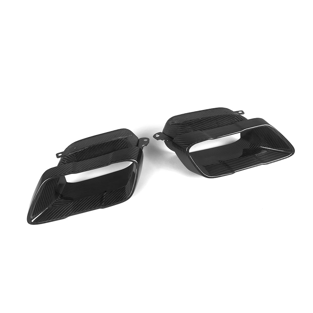 BMW X5 G05 Carbon Fibre Exhaust Tips - autoclave prepreg gloss finish bolt-on upgrade