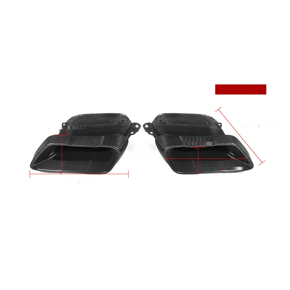 BMW X5 G05 Carbon Fibre Exhaust Tips - autoclave prepreg gloss finish bolt-on upgrade