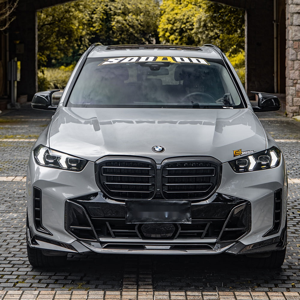 BMW X5 G05 LCI Carbon Fibre Front Lower Grille - prepreg gloss finish OEM fitment