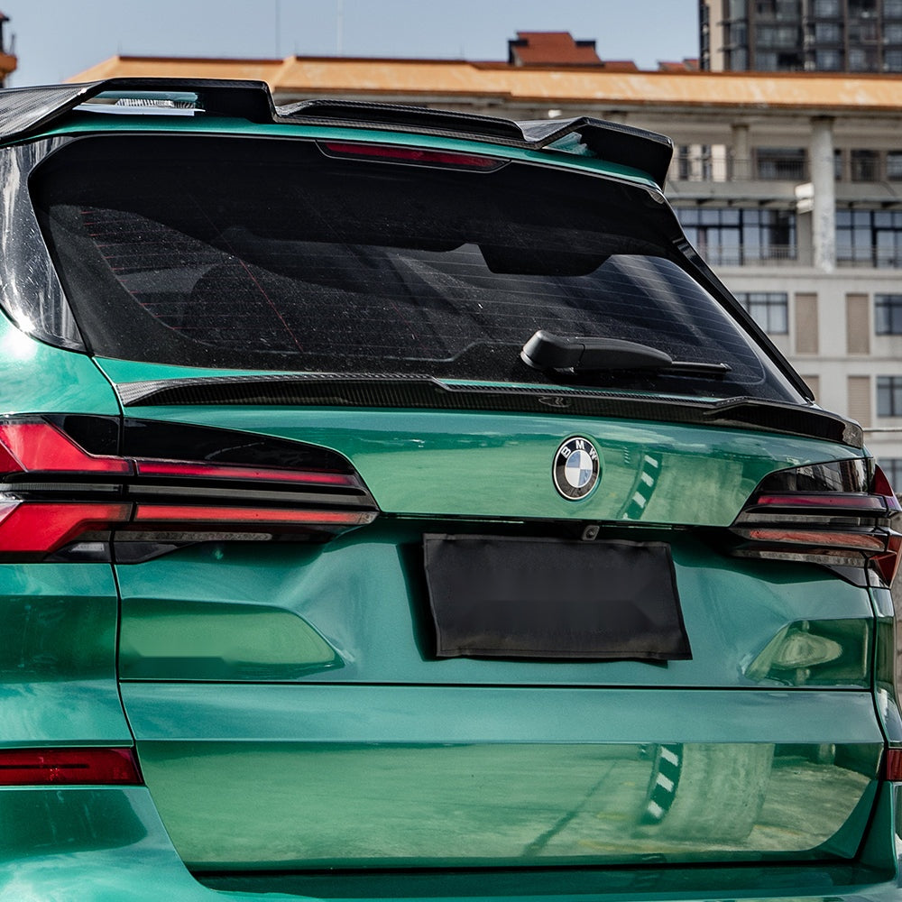 BMW X5 G05 Prepreg Carbon Fibre Top Spoiler - dual-vent design gloss finish roofline upgrade
