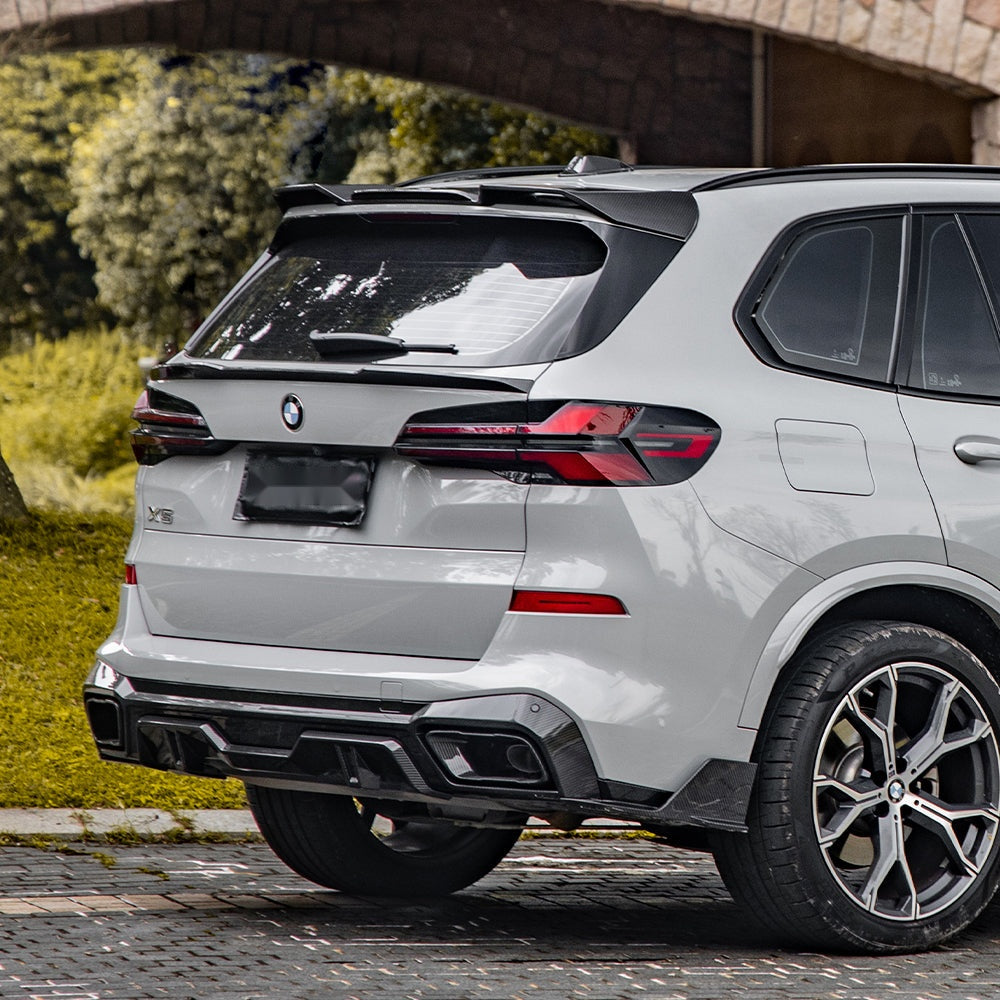 BMW X5 G05 Prepreg Carbon Fibre Top Spoiler - dual-vent design gloss finish roofline upgrade