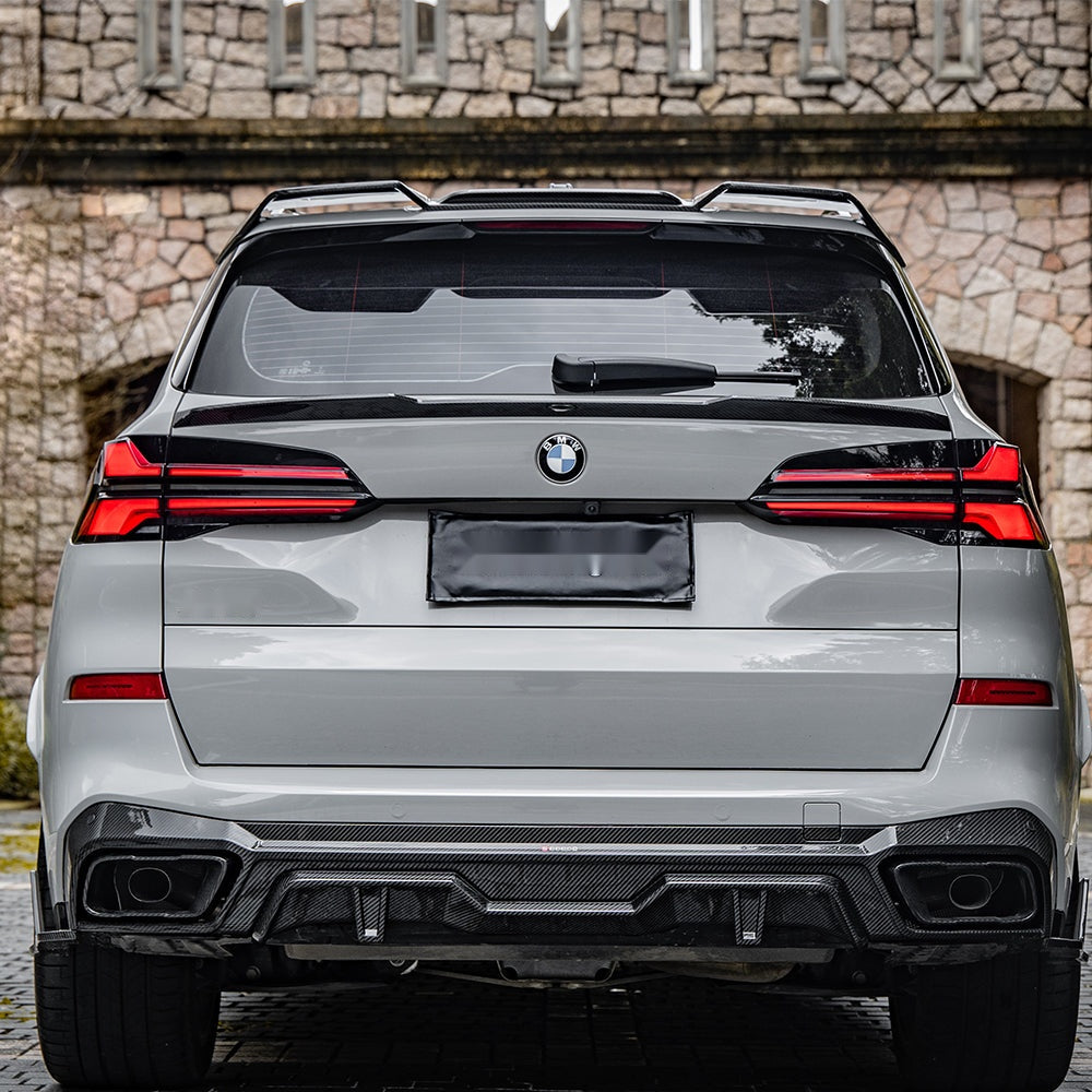 BMW X5 G05 Prepreg Carbon Fibre Top Spoiler - dual-vent design gloss finish roofline upgrade