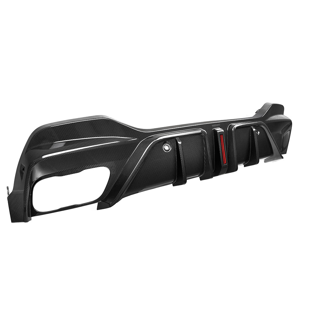 BMW X6 G06 Prepreg Carbon Fibre Rear Diffuser with Brake Light - aggressive OEM-fit upgrade