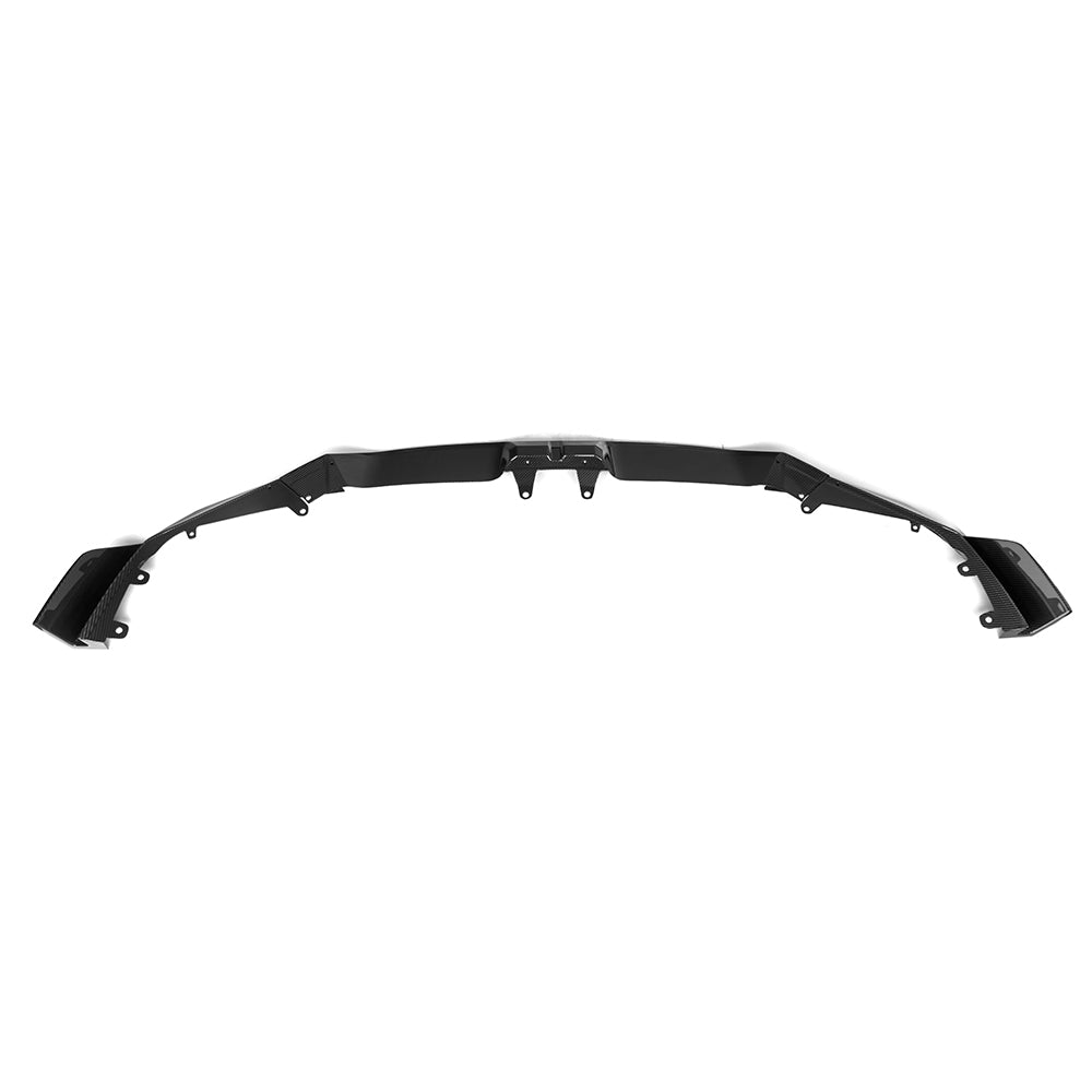 BMW X6M F96 LCI Carbon Fibre Front Lip - prepreg dry carbon with side winglets