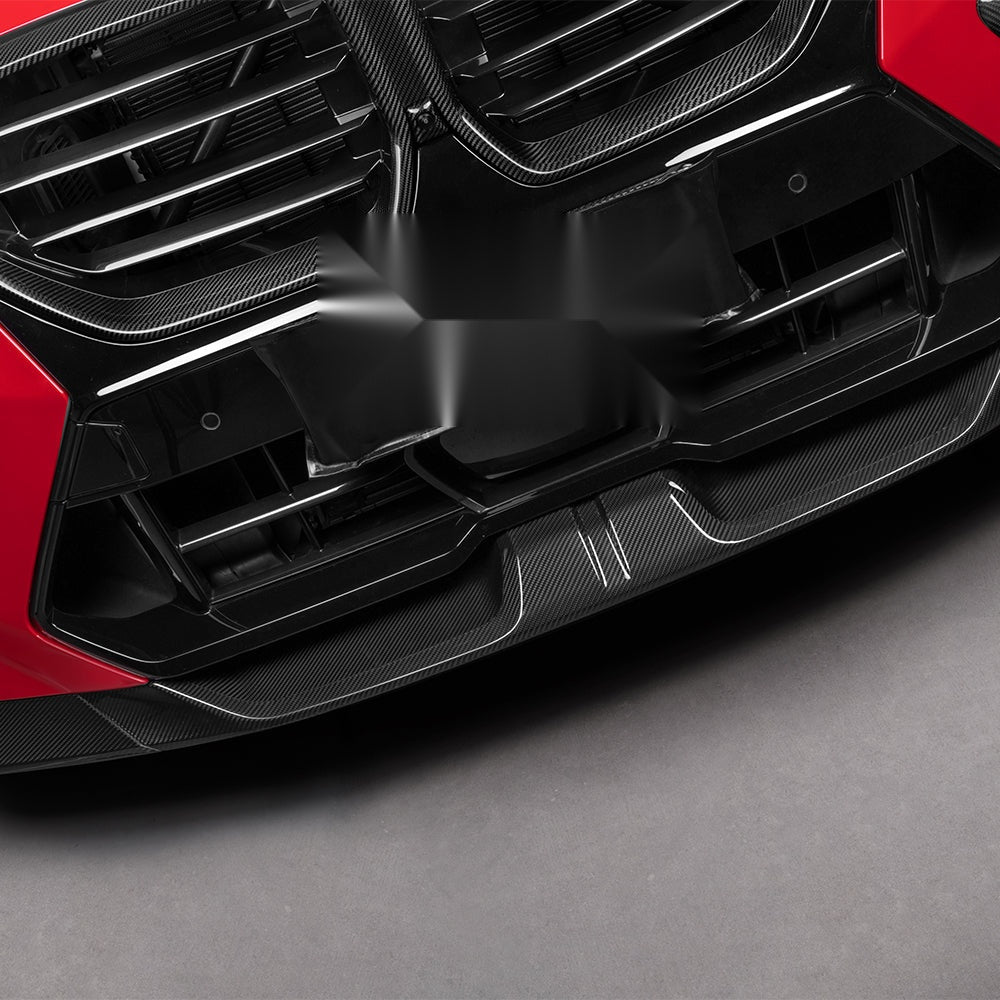 BMW X6M F96 LCI Carbon Fibre Front Lip - prepreg dry carbon with side winglets