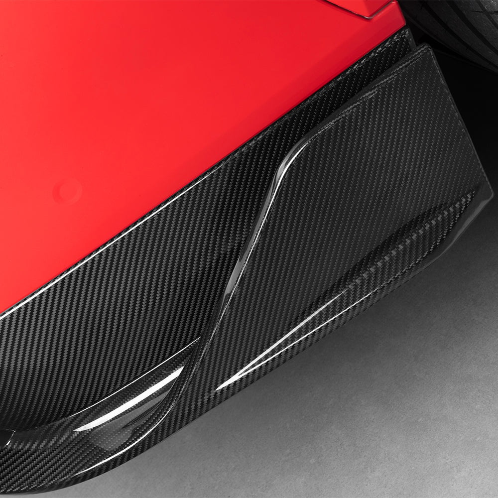BMW X6M F96 Prepreg Carbon Fibre Rear Diffuser - dual winglets gloss finish