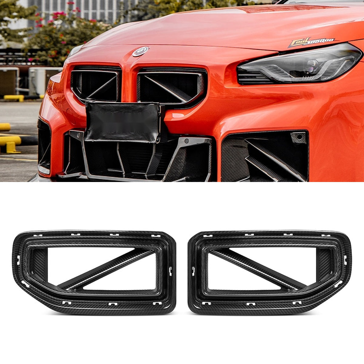 BMW M2 G87 Prepreg Carbon Fibre Front Grille - aggressive track-inspired upgrade