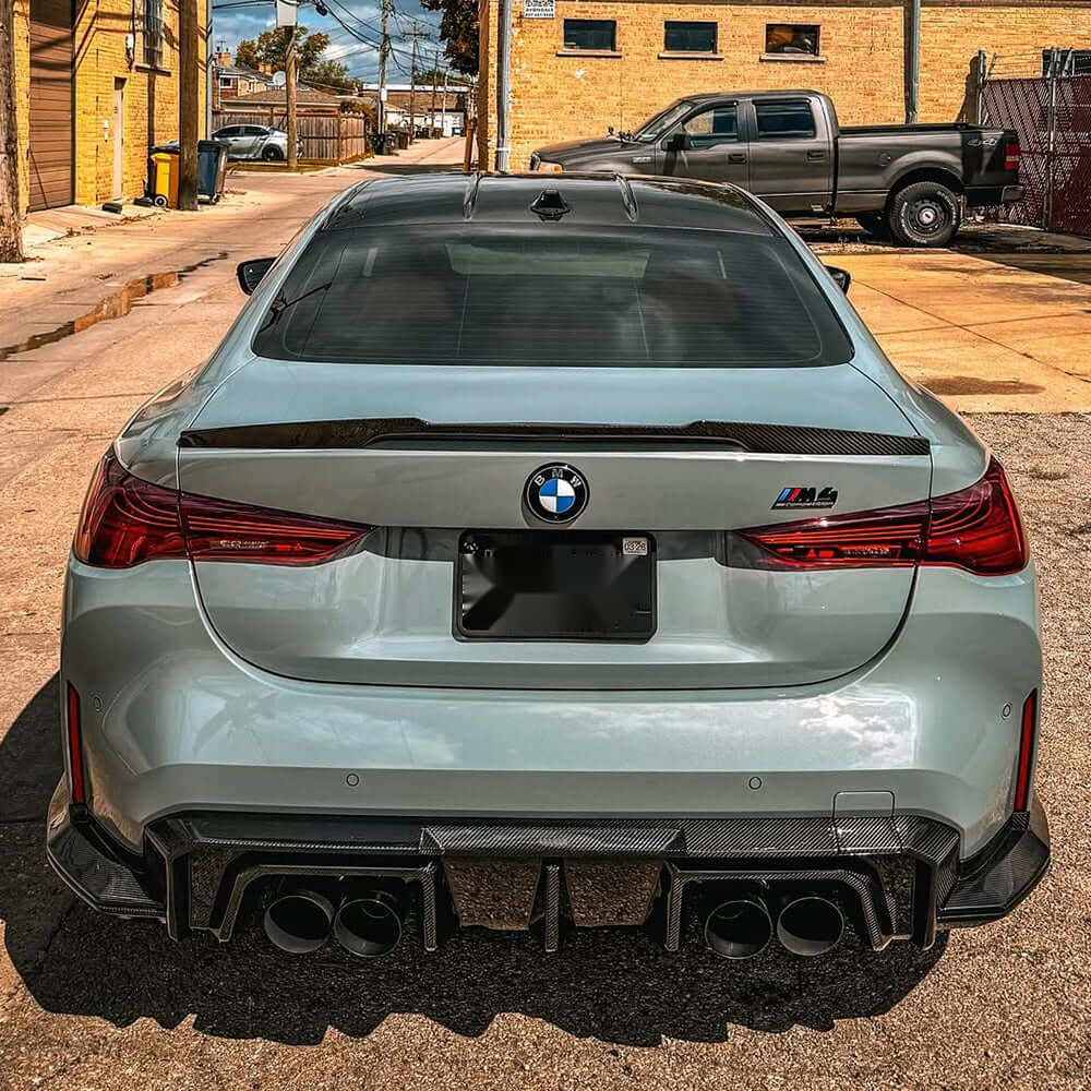 BMW M4 G82 G83 Prepreg Carbon Fibre Rear Diffuser - aggressive aerodynamic track upgrade