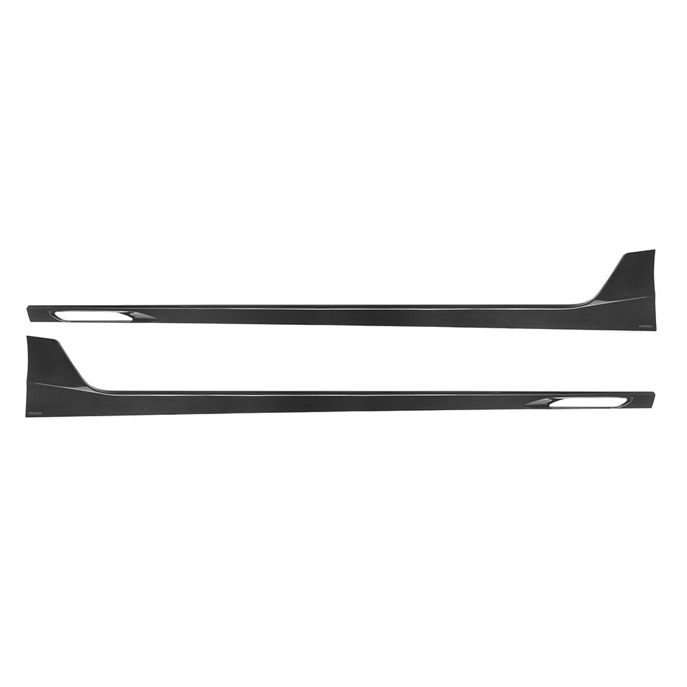 BMW M5 G90 Carbon Fibre Side Skirts with dual winglets - prepreg dry carbon upgrade