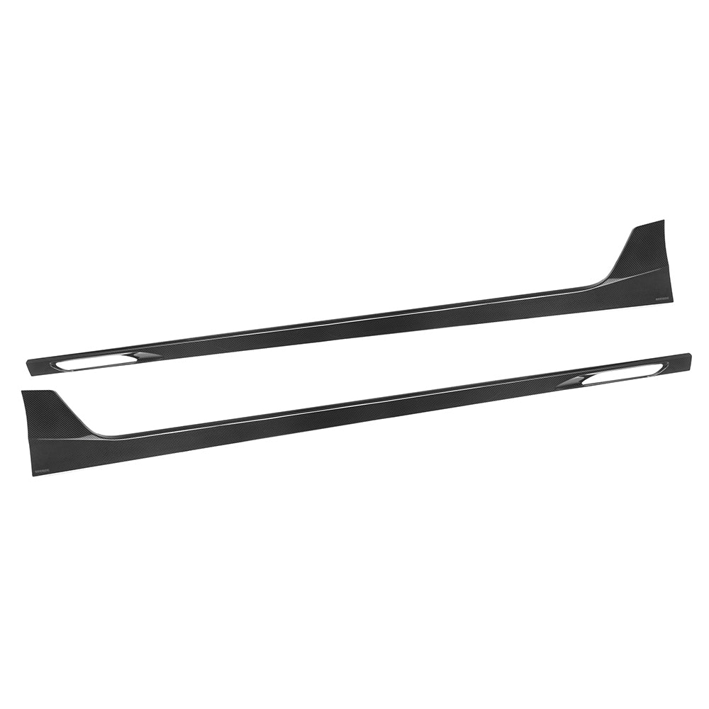 BMW M5 G90 Carbon Fibre Side Skirts with dual winglets - prepreg dry carbon upgrade