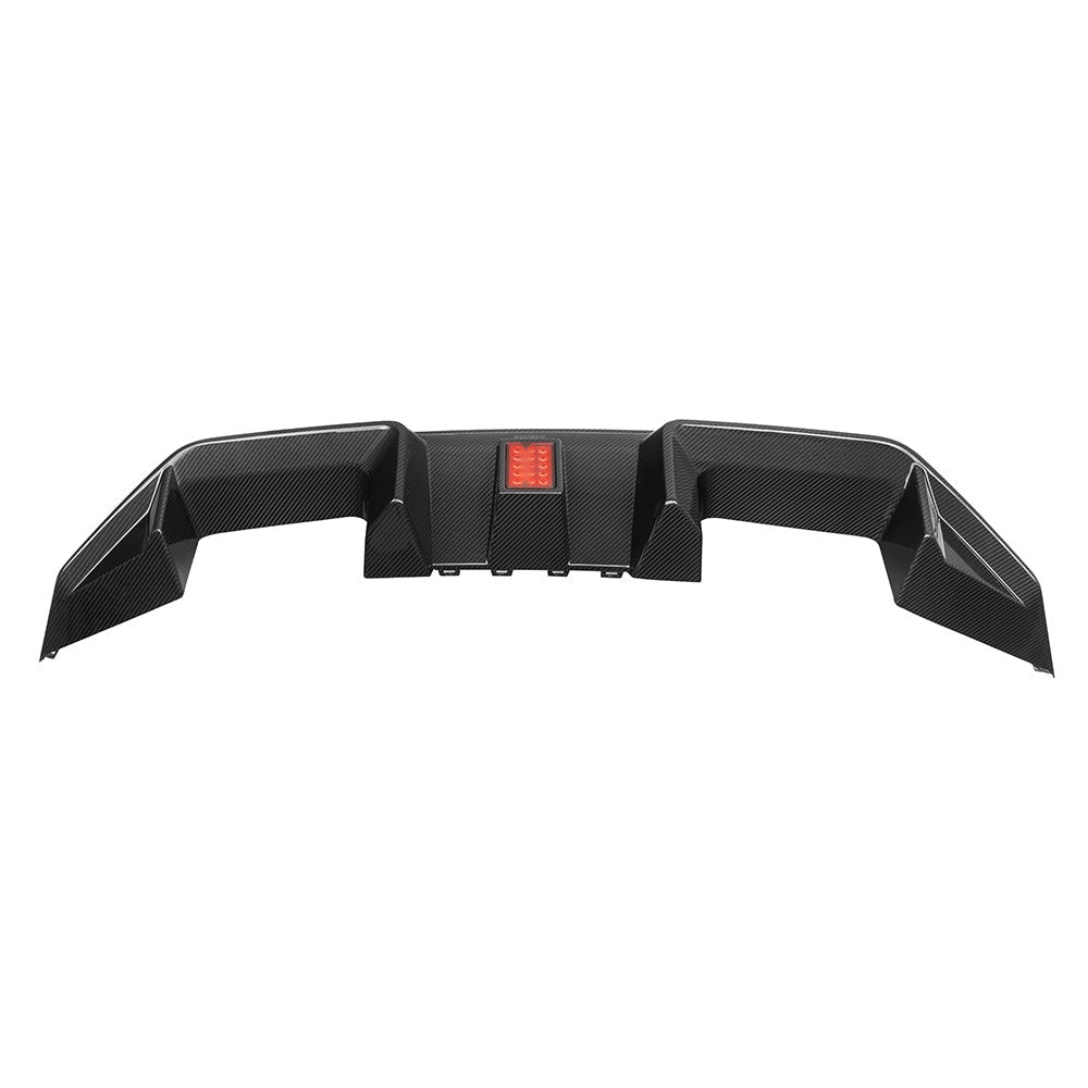 BMW M2 G87 Prepreg Carbon Fibre Rear Diffuser V3 - OEM fitment with integrated brake light