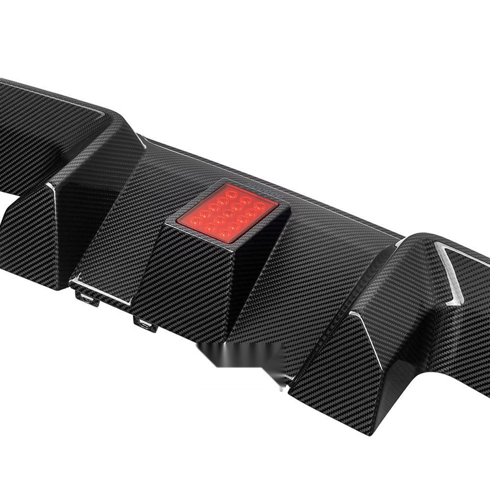 BMW M2 G87 Prepreg Carbon Fibre Rear Diffuser V3 - OEM fitment with integrated brake light