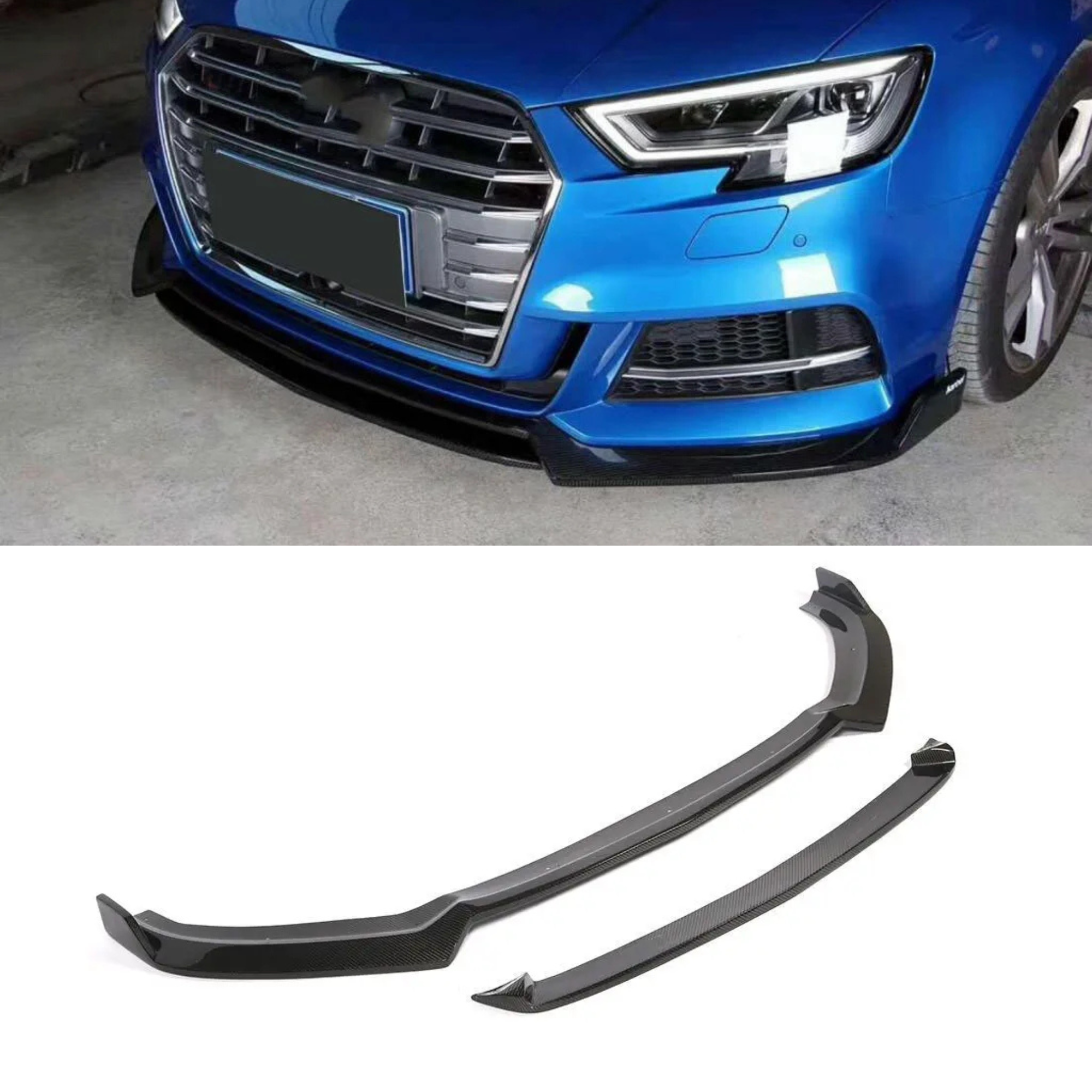Audi A3 S-Line/S3 8V.5 Splitter Anteriore in Carbonio V3
