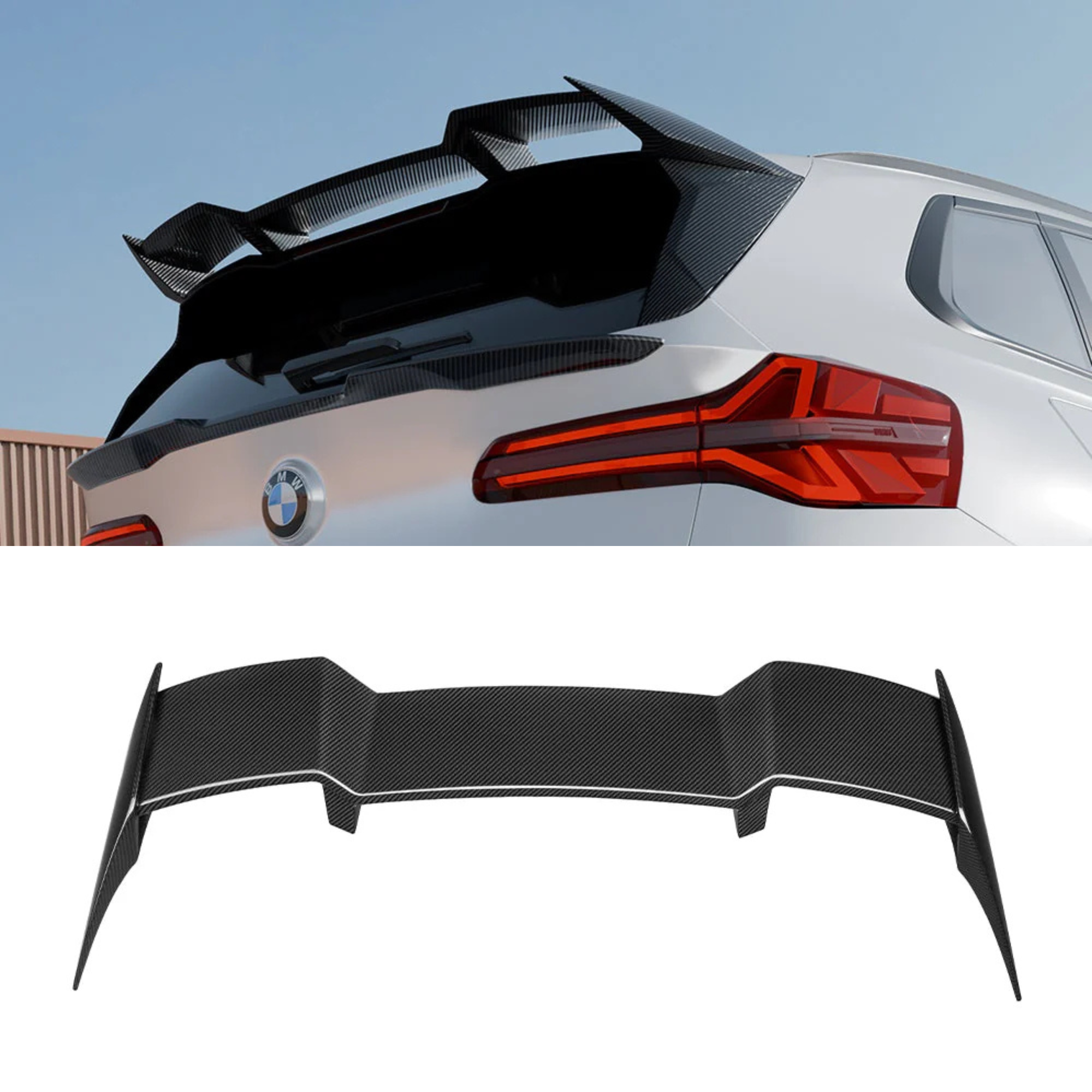 BMW X3 G45 Spoiler Superiore in Fibra di Carbonio Prepreg