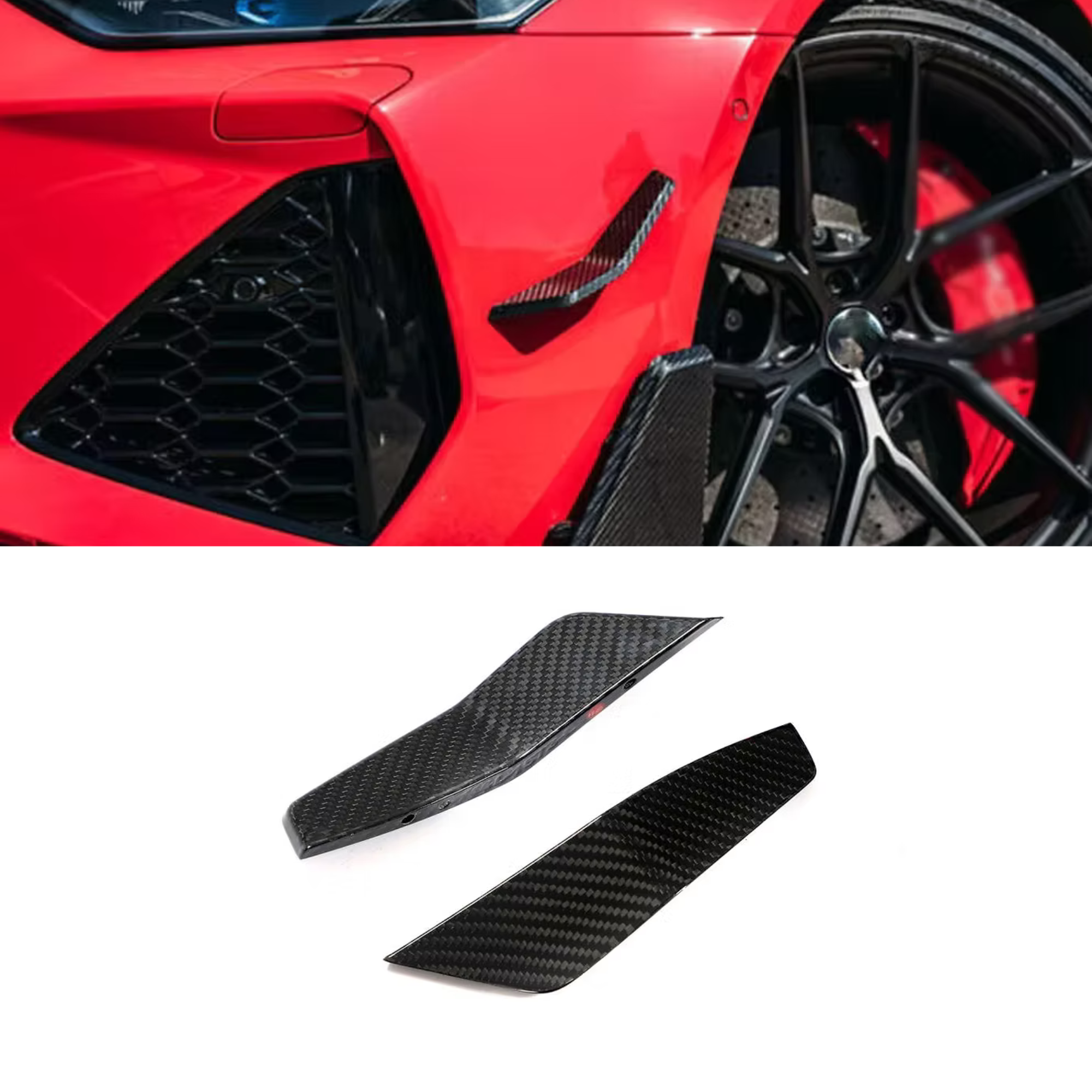 Audi RS6/RS7 C8 Carbon Fiber Front Canards image 0