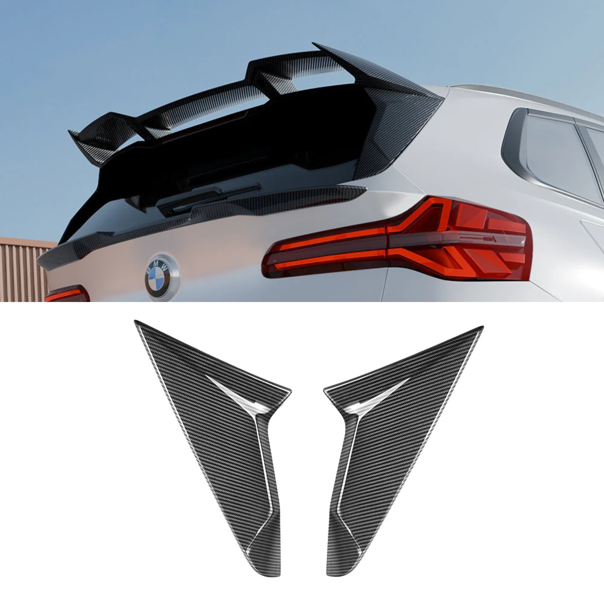 BMW X3 G45 Alettoni Posteriori in Fibra di Carbonio Prepreg