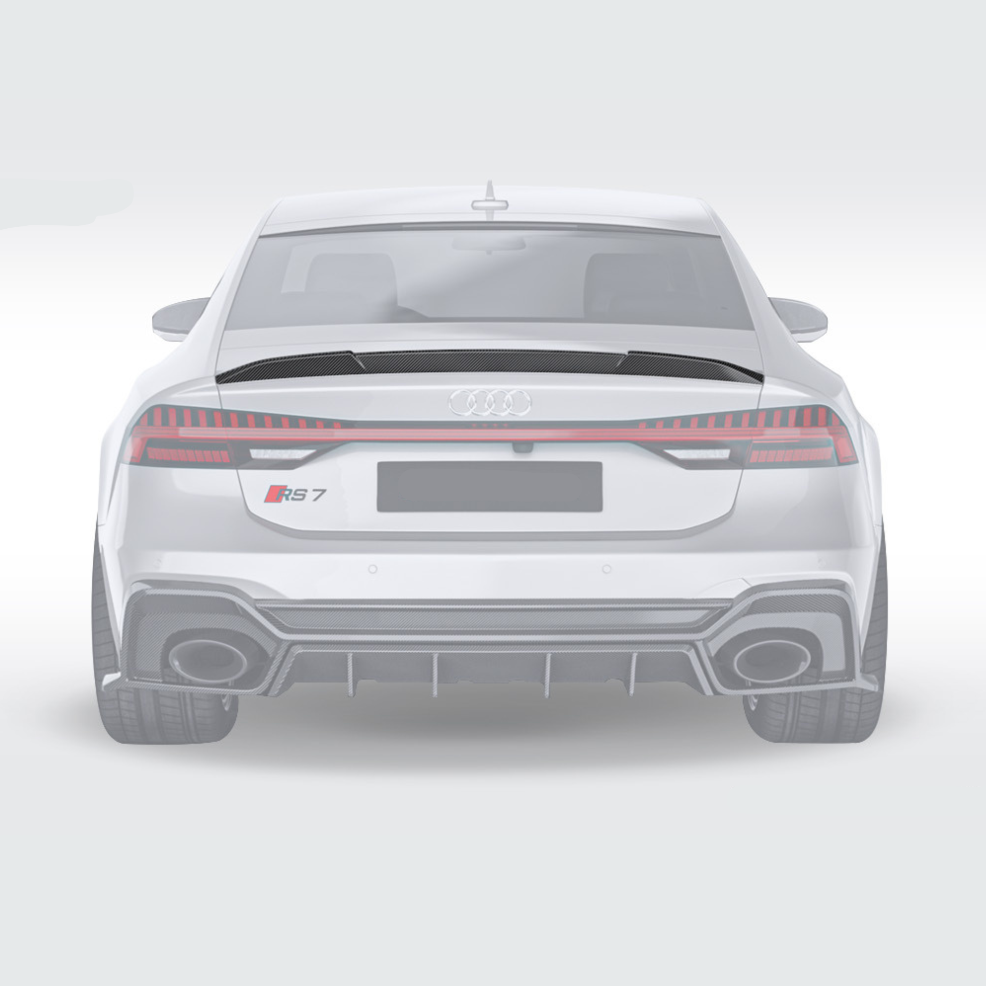 Audi RS7 C8 Carbon Fiber Rear Wing Spoiler V3 image 2