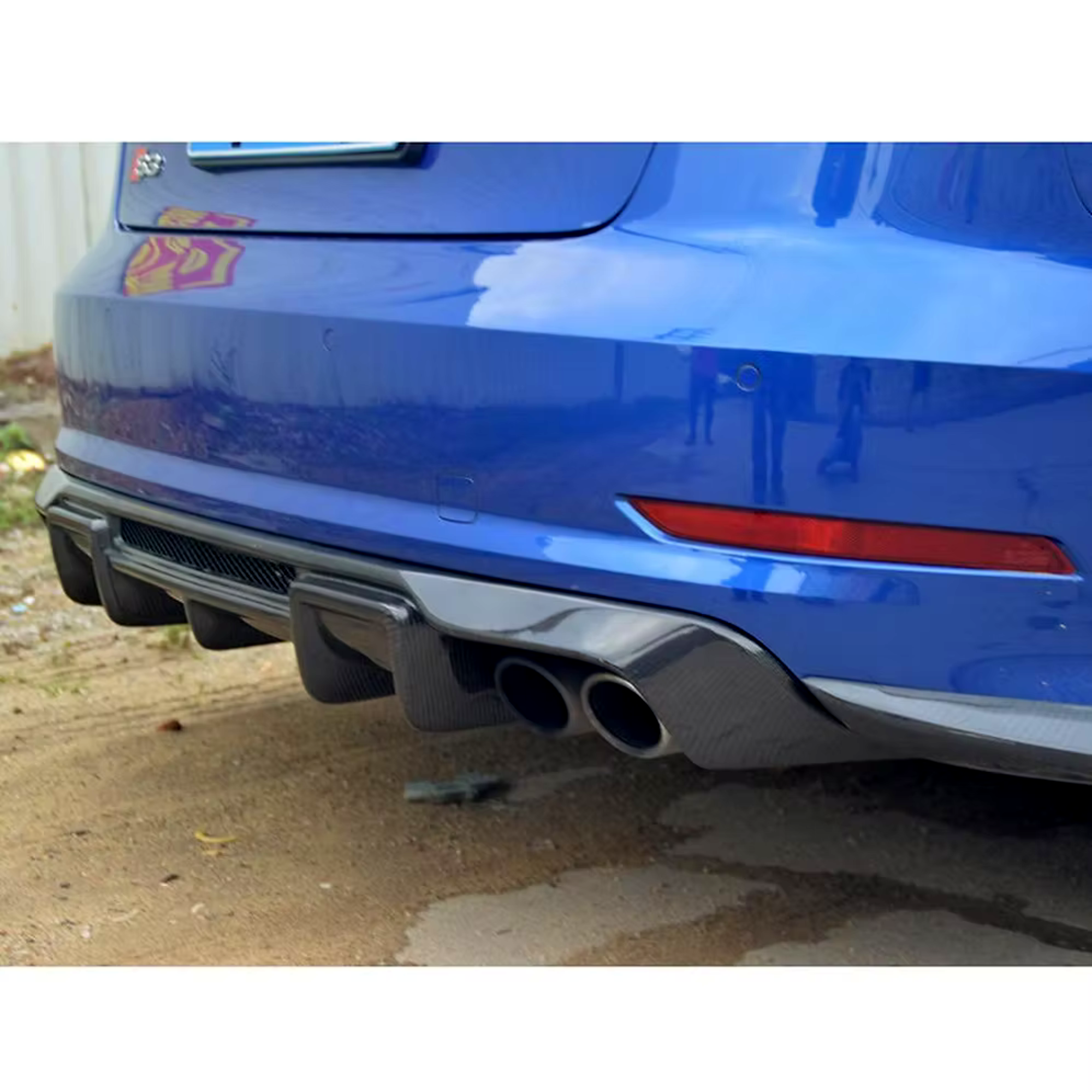 Audi A3/S3 8V Carbon Fiber Rear Diffuser V3 image 1