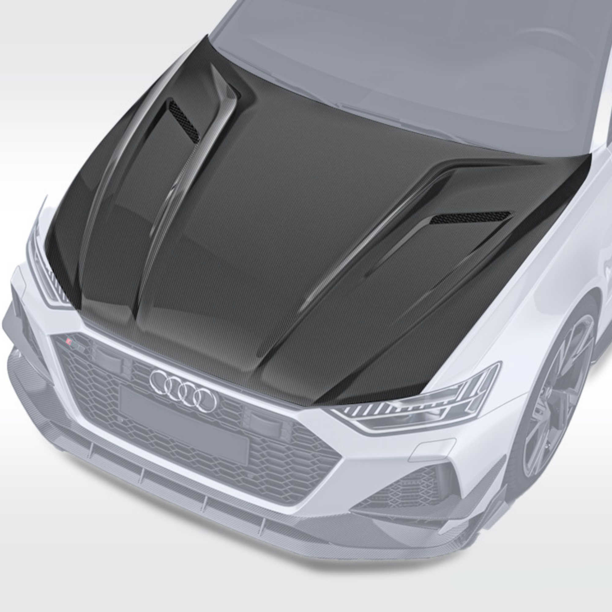 Audi RS6 C8 Carbon Fiber Front Bonnet Hood image 0