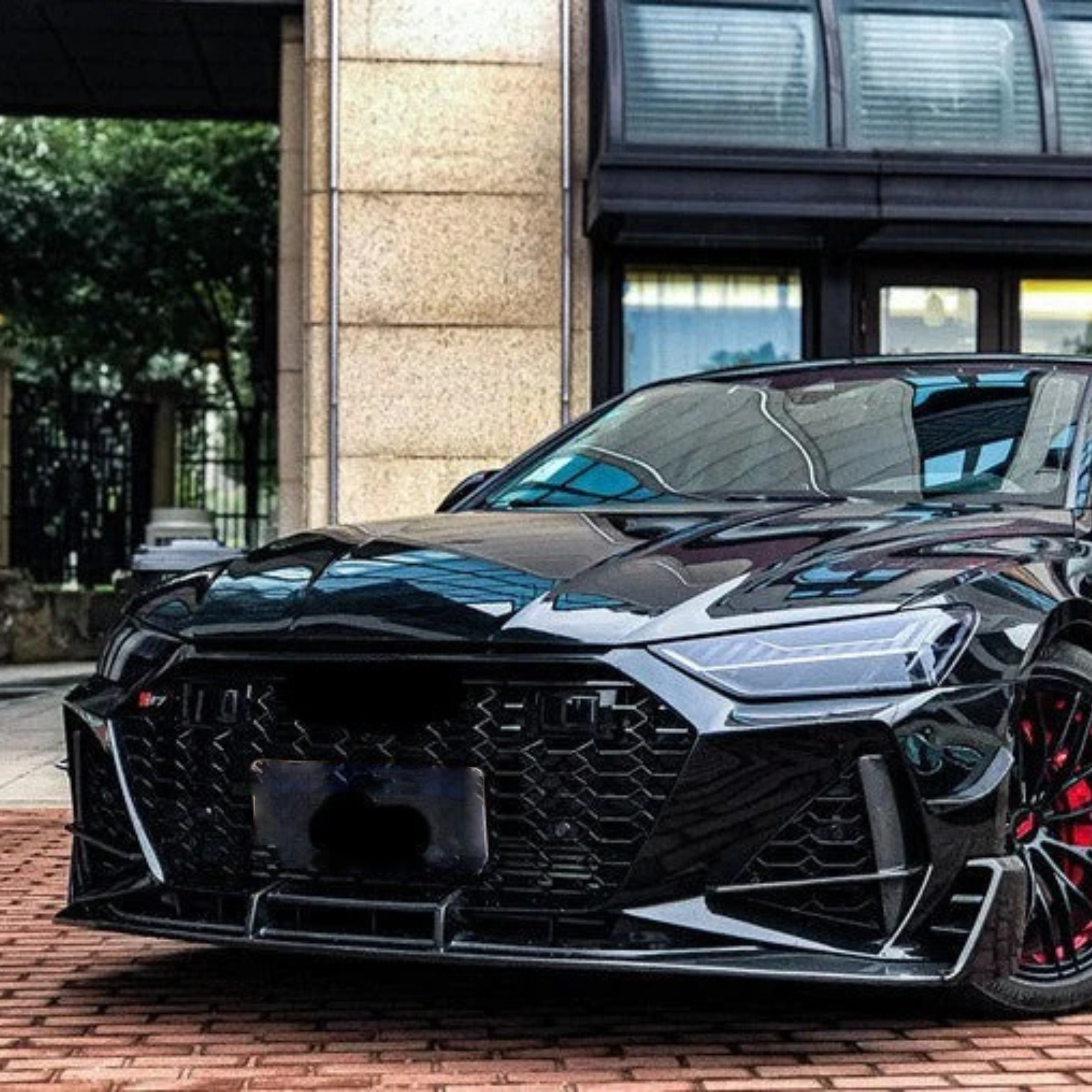 Audi RS6/RS7 C8 Carbon Fiber Front Splitter Lip V3 image 2