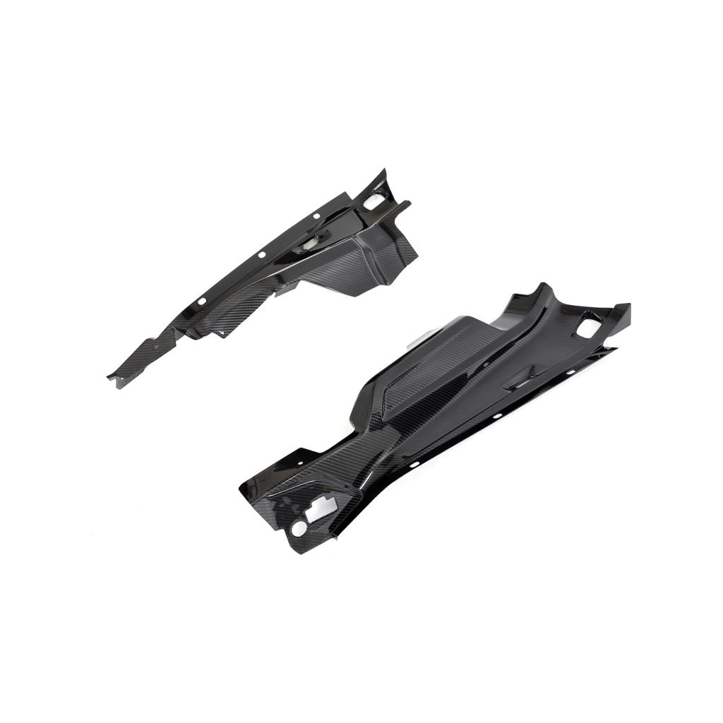Audi R8 4S FL Carbon Fiber Engine Bay Side Cover Panel Trims image 0