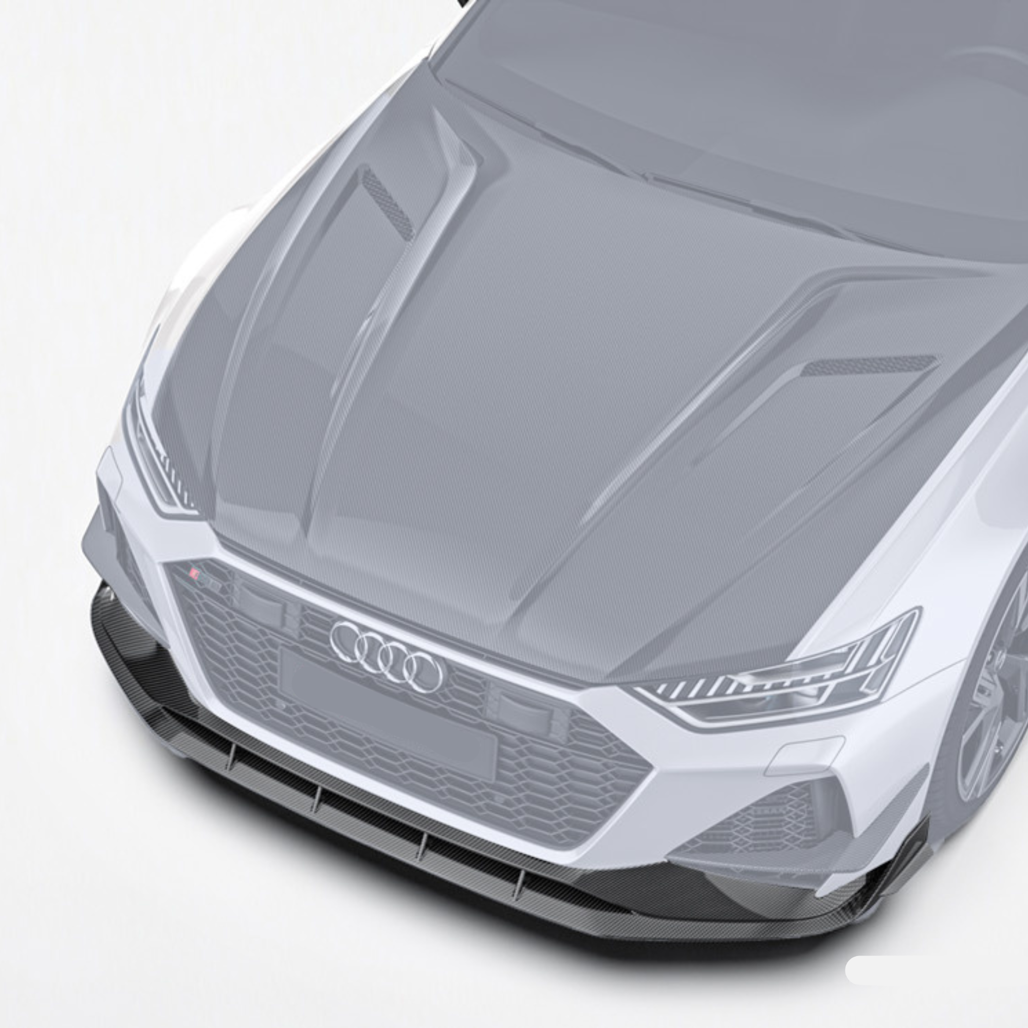 Audi RS6/RS7 C8 Carbon Fiber Front Splitter V3 image 0