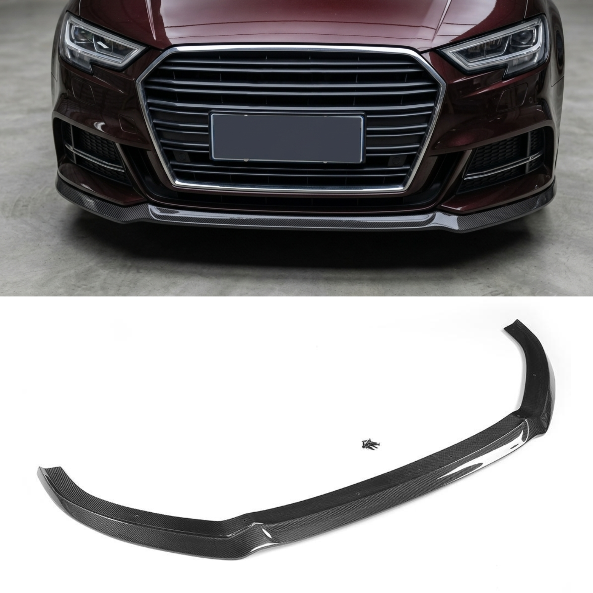Audi A3/S3 8V.5 Sportback Splitter Anteriore in Carbonio