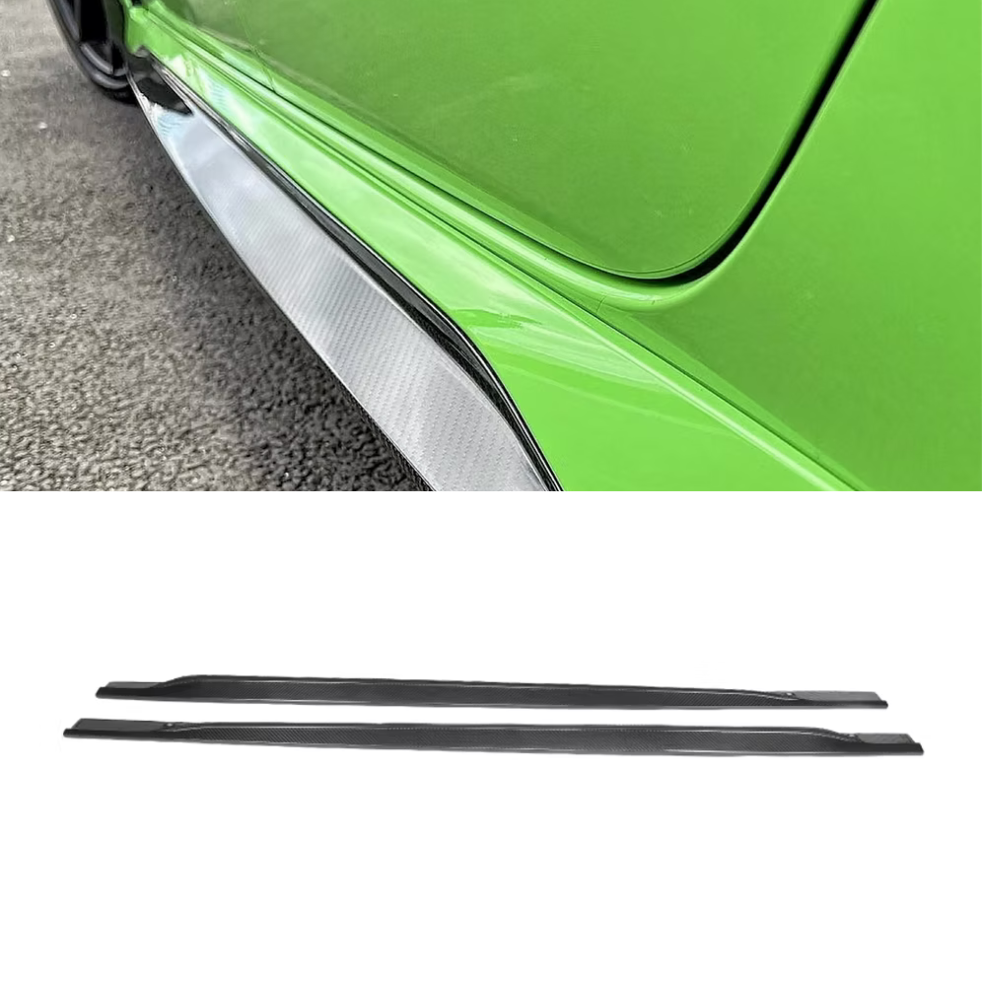 Audi RS3 8Y Carbon Fibre Side Skirts V2 Replacement image 0