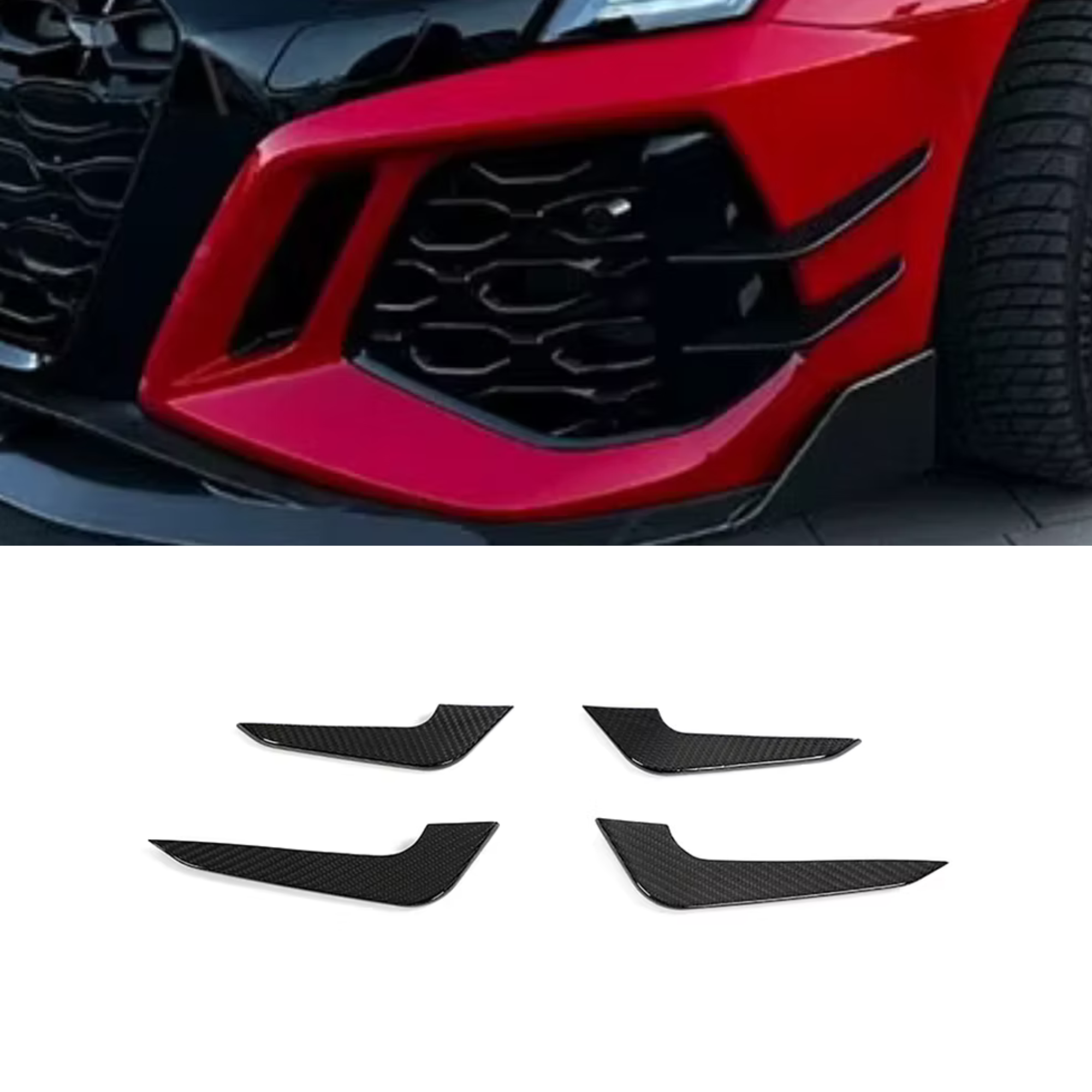 Audi RS3 8Y 2021+ Carbon Fiber Front Canards/Wings image 0