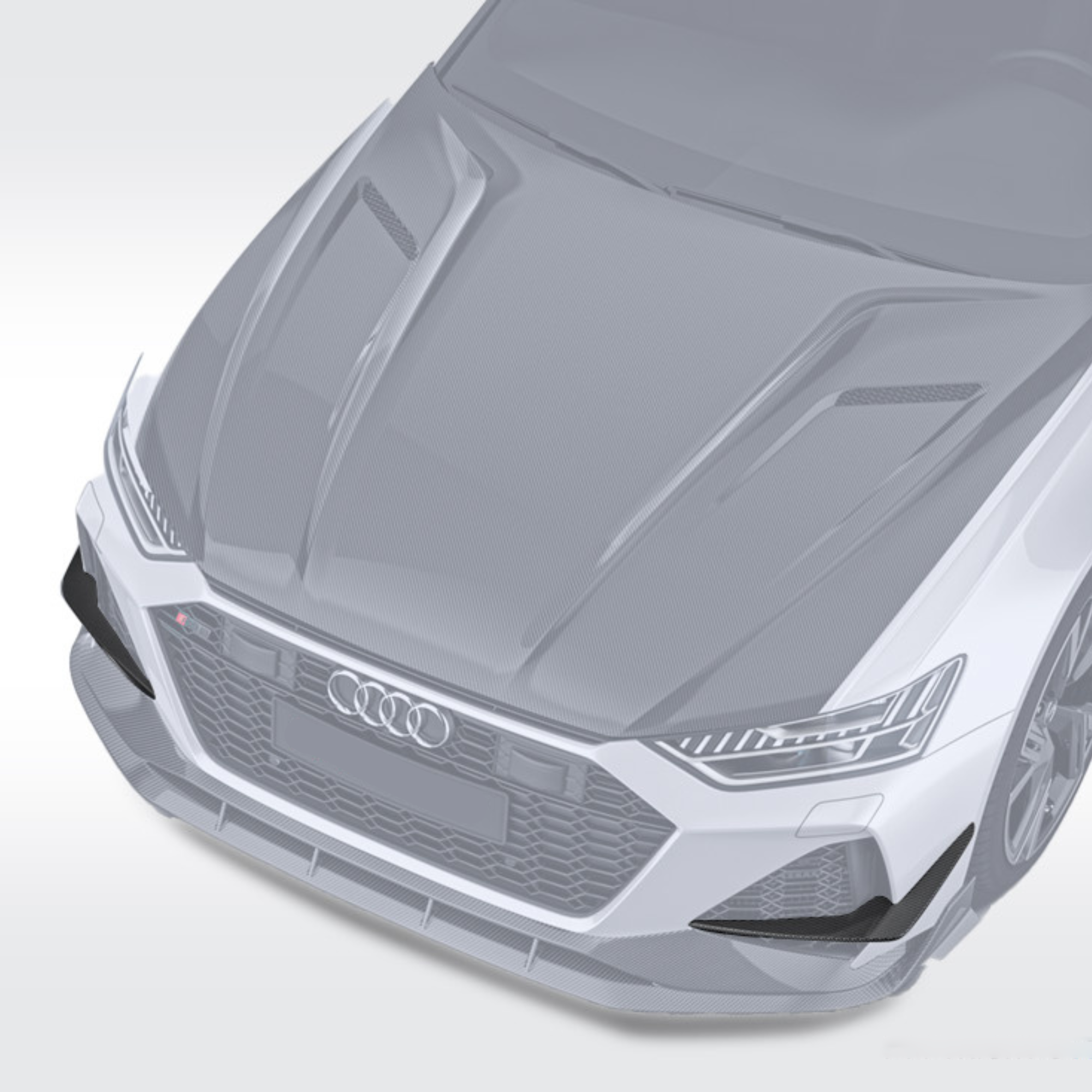 Audi RS6/RS7 C8 Carbon Fiber Front Canards V2 image 0