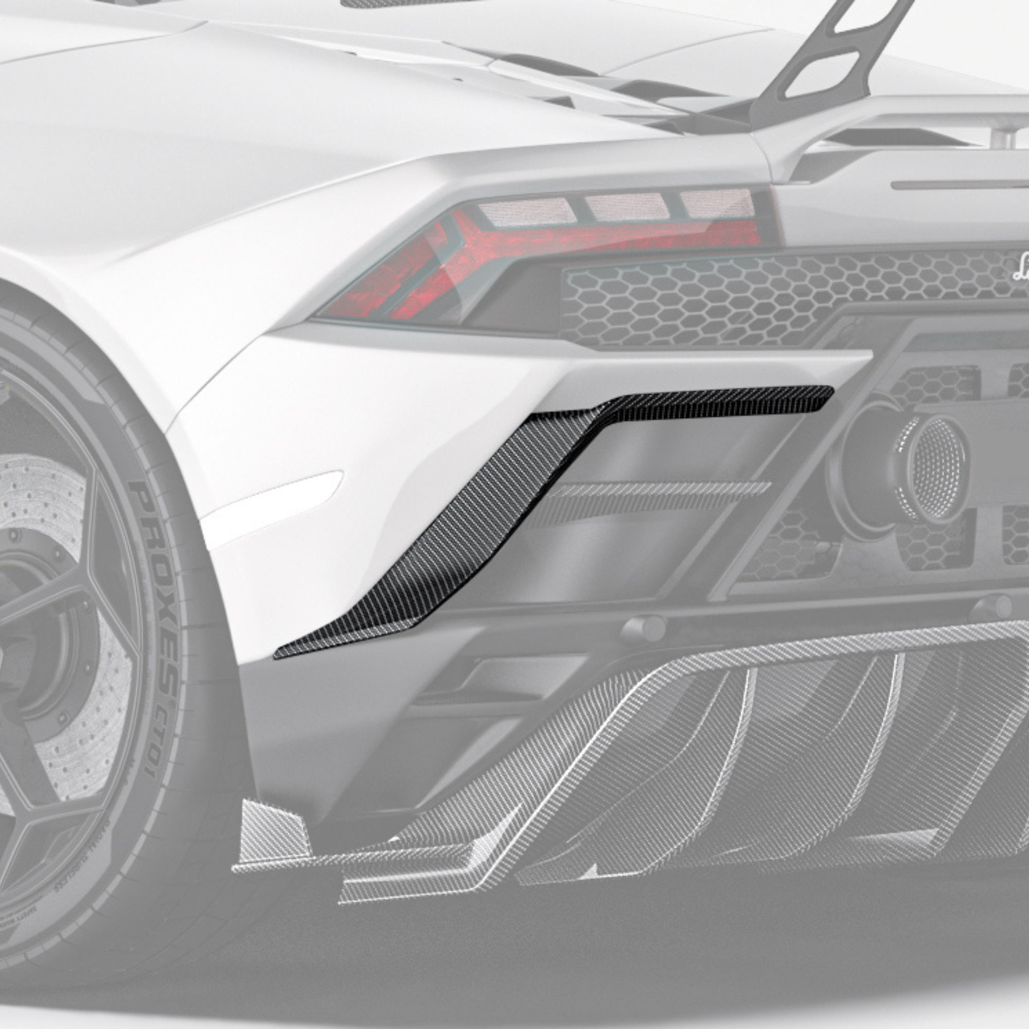 Lamborghini Huracan Evo Carbon Fiber Rear Canards image 0