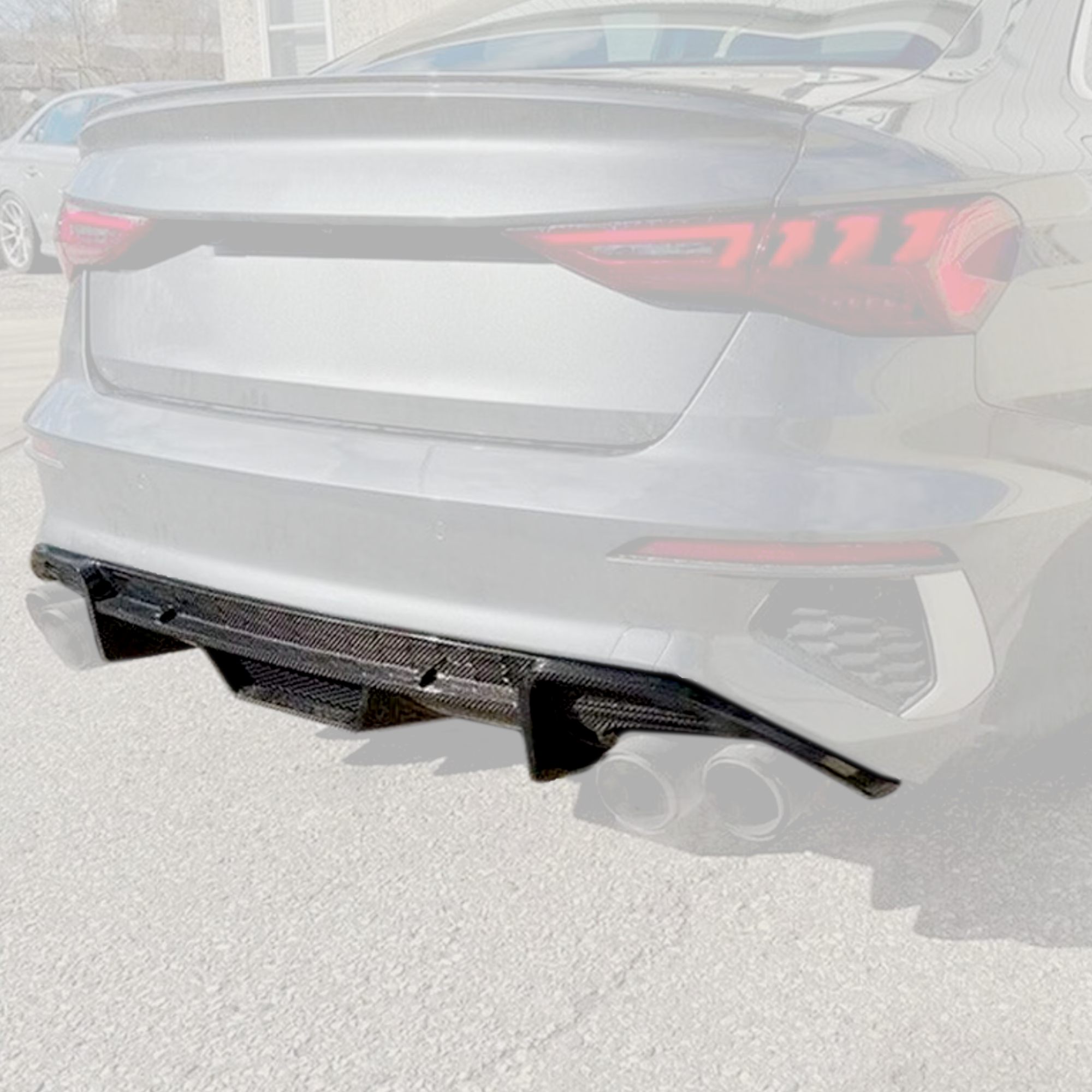 Audi S3 8Y 2021+ Carbon Fiber Rear Diffuser image 3