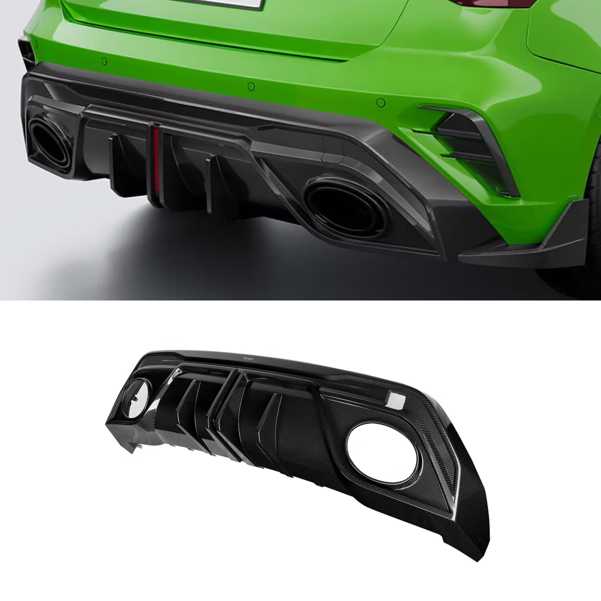 Audi RS3 8Y.5 2025 Carbon Fiber Rear Diffuser V2 Kit image 0