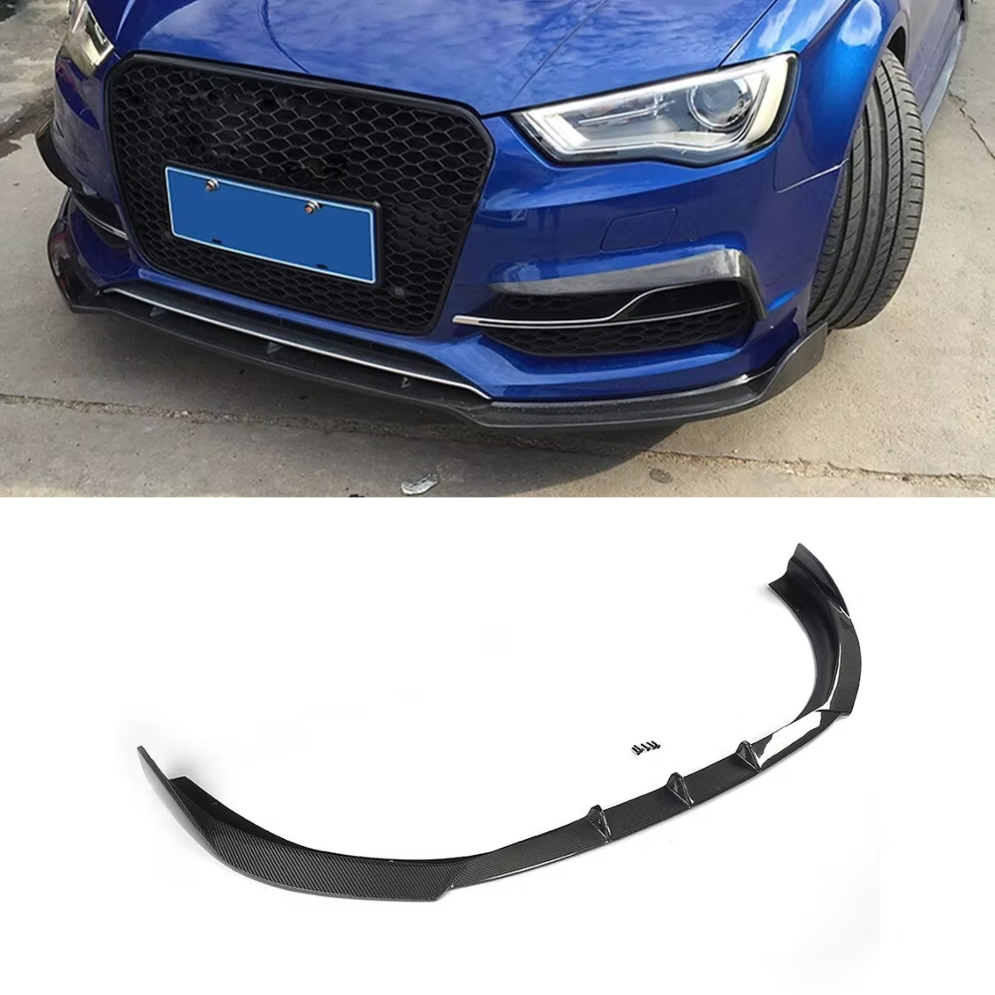 Audi A3/S3 8V Carbon Fiber Front Splitter Lip V1 image 0