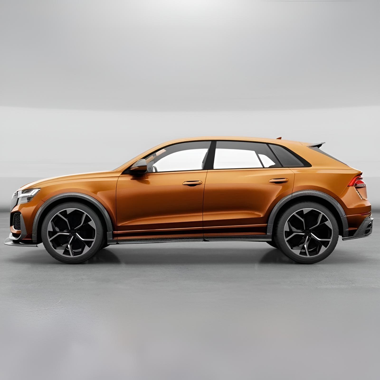 Audi RSQ8 4M Carbon Fiber Side Skirts Extensions Lip Body Kit image 1