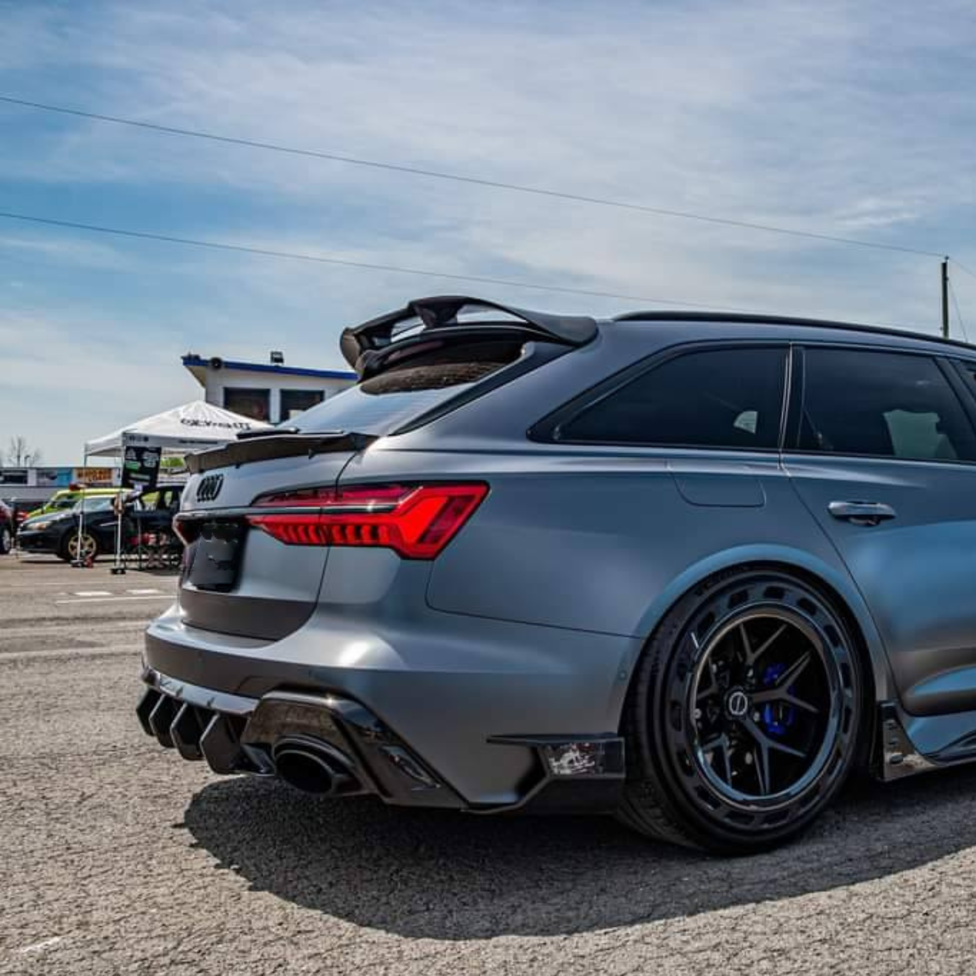 Audi RS6/RS7 C8 Carbon Fiber Rear Bumper Diffuser Lip Splitter image 2
