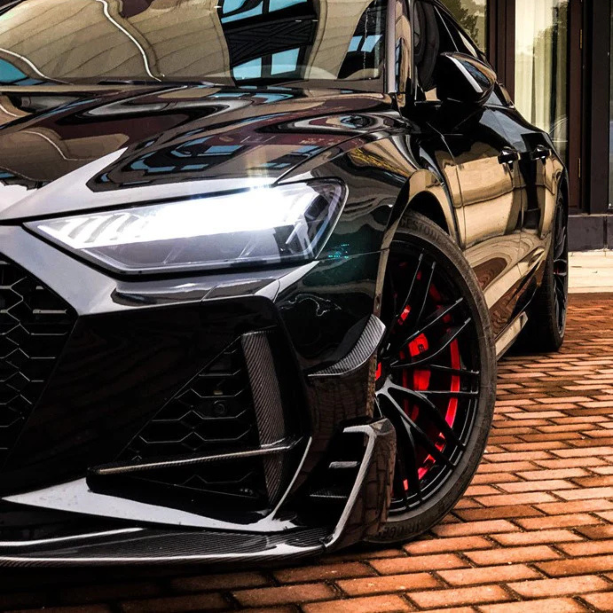 Audi RS6/RS7 C8 Carbon Fiber Front Splitter Lip V3 image 1