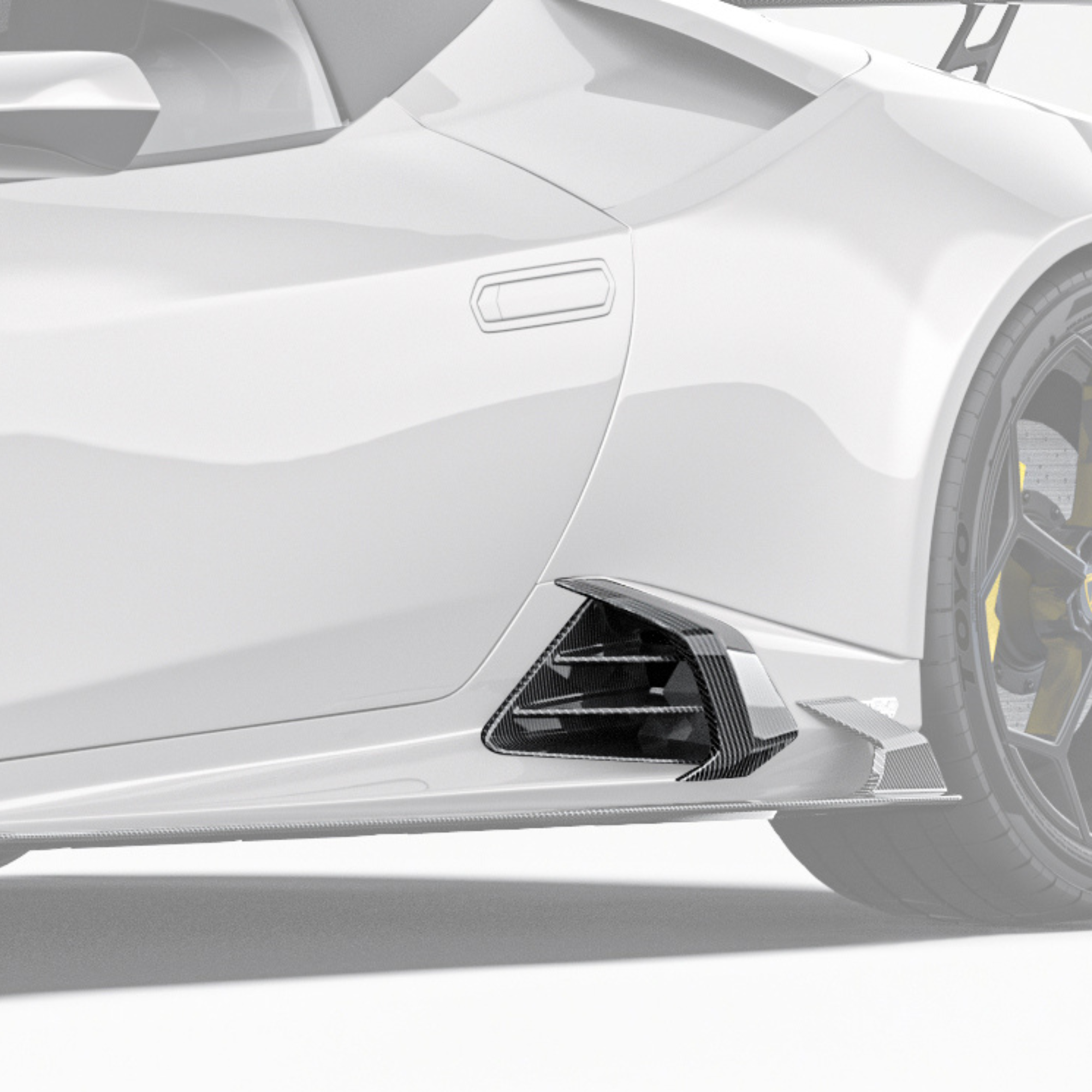 Lamborghini Huracan Evo Carbon Fiber Side Skirt Vent Trims image 0