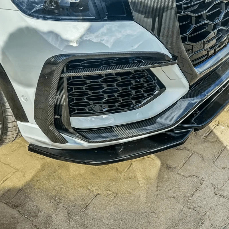 Audi RSQ8 4M Carbon Fiber Front Canards/Bumper Trim/Foglamp Covers image 1