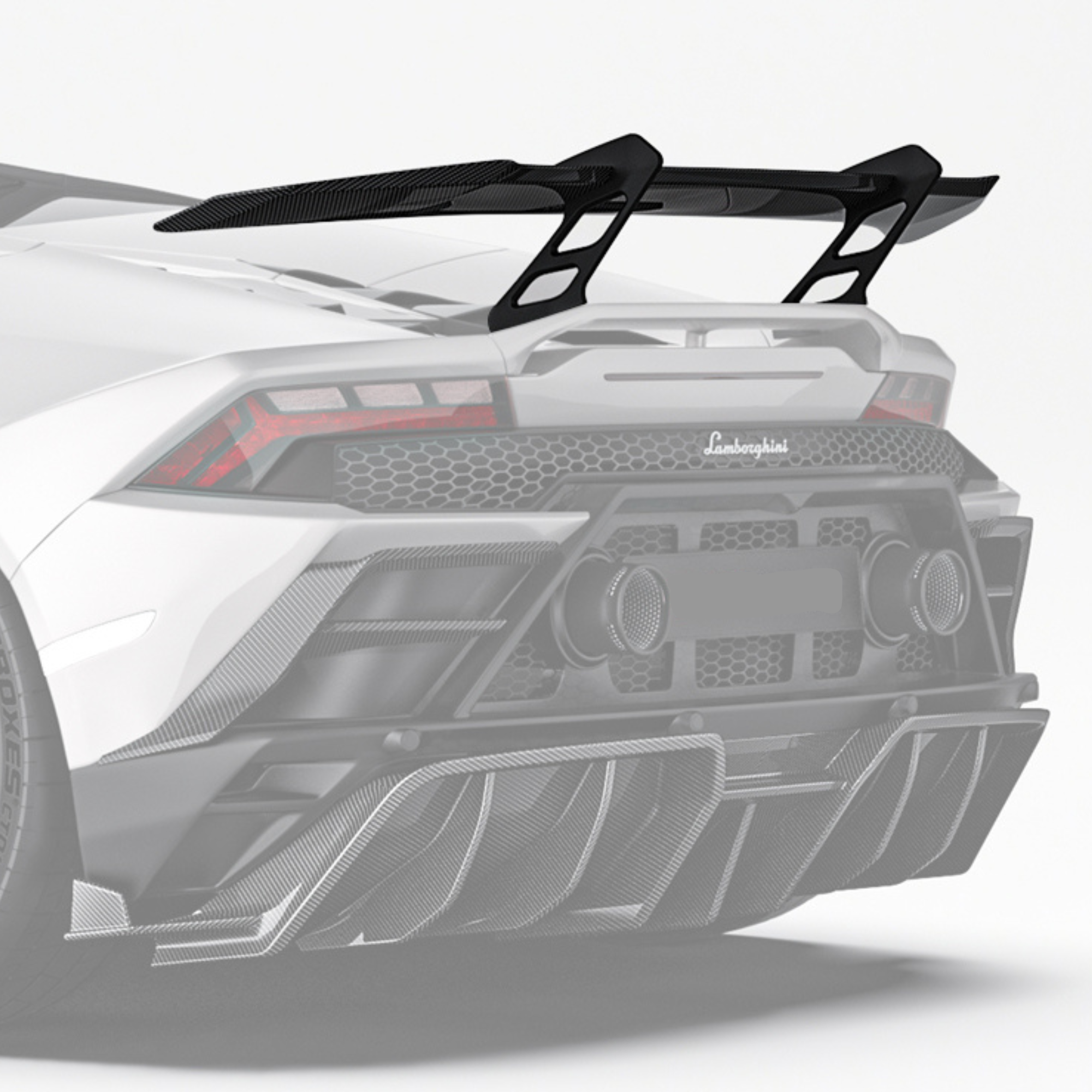 Lamborghini Huracan Evo Carbon Fiber Rear Wing Spoiler image 0