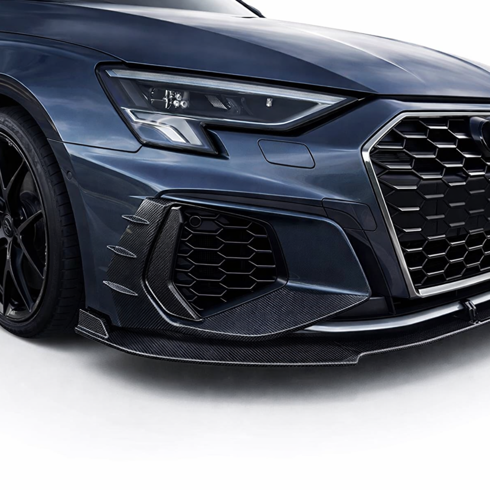Audi A3/S3 8Y Carbon Fibre Front Bumper Vent Canards/Wing image 1