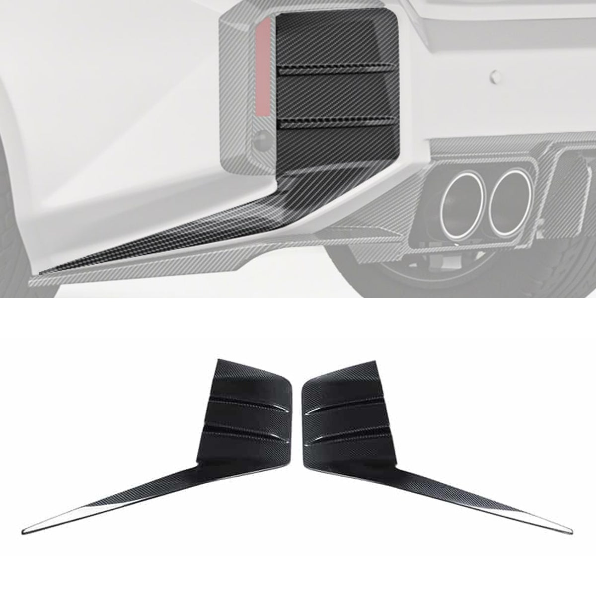 BMW M2 G87 Carbon Fibre Rear Bumper Trim - premium OEM-grade styling upgrade