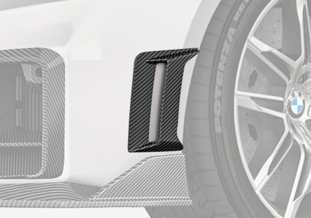 BMW M2 G87 Carbon Fibre Side Canards - race-inspired front aero upgrade