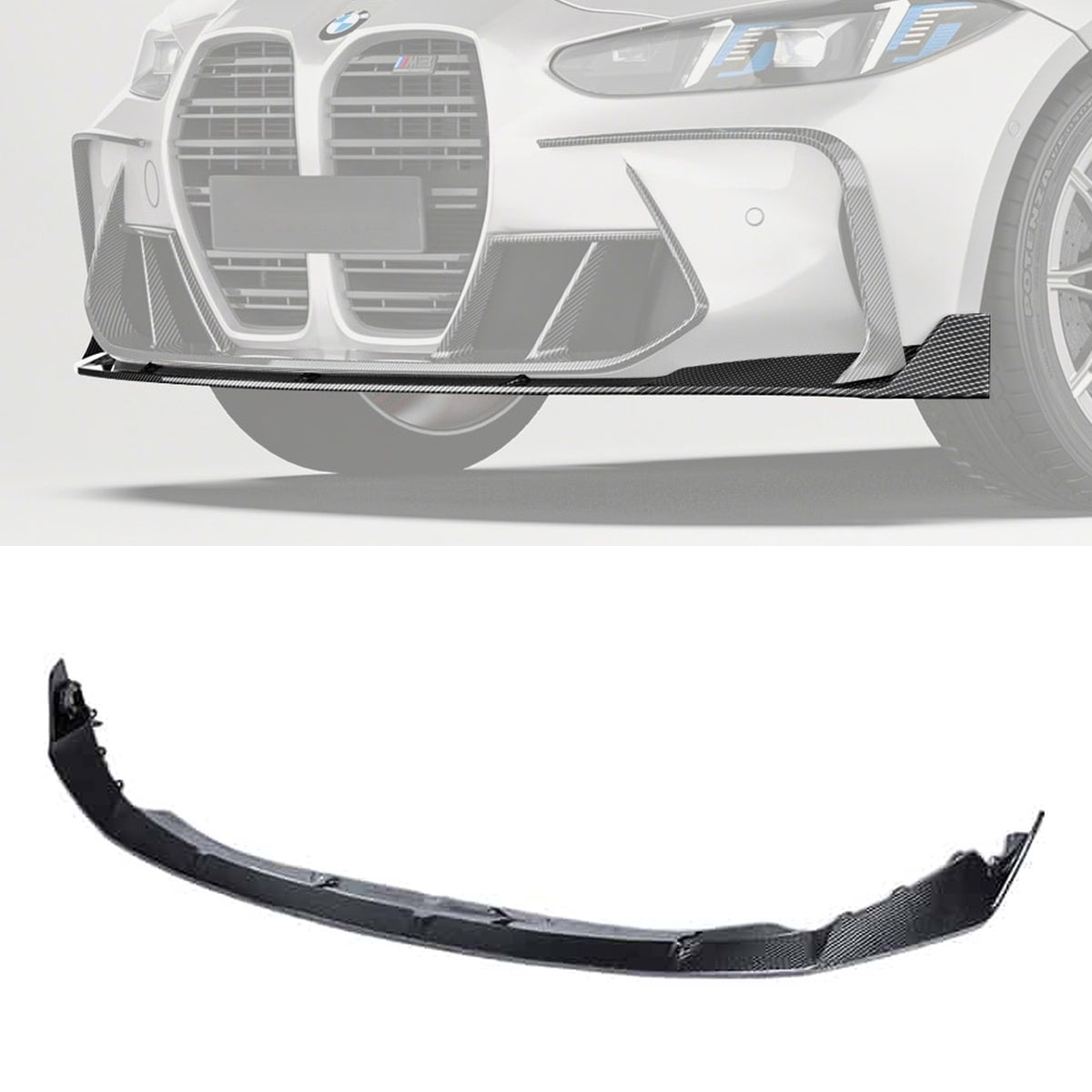 BMW M3 G80 Carbon Fibre Front Lip - aerodynamic track-inspired styling upgrade