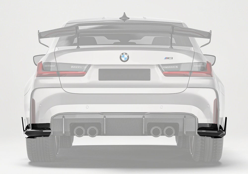 BMW M3 G80 Carbon Fibre Rear Side Splitter - aggressive aero styling upgrade