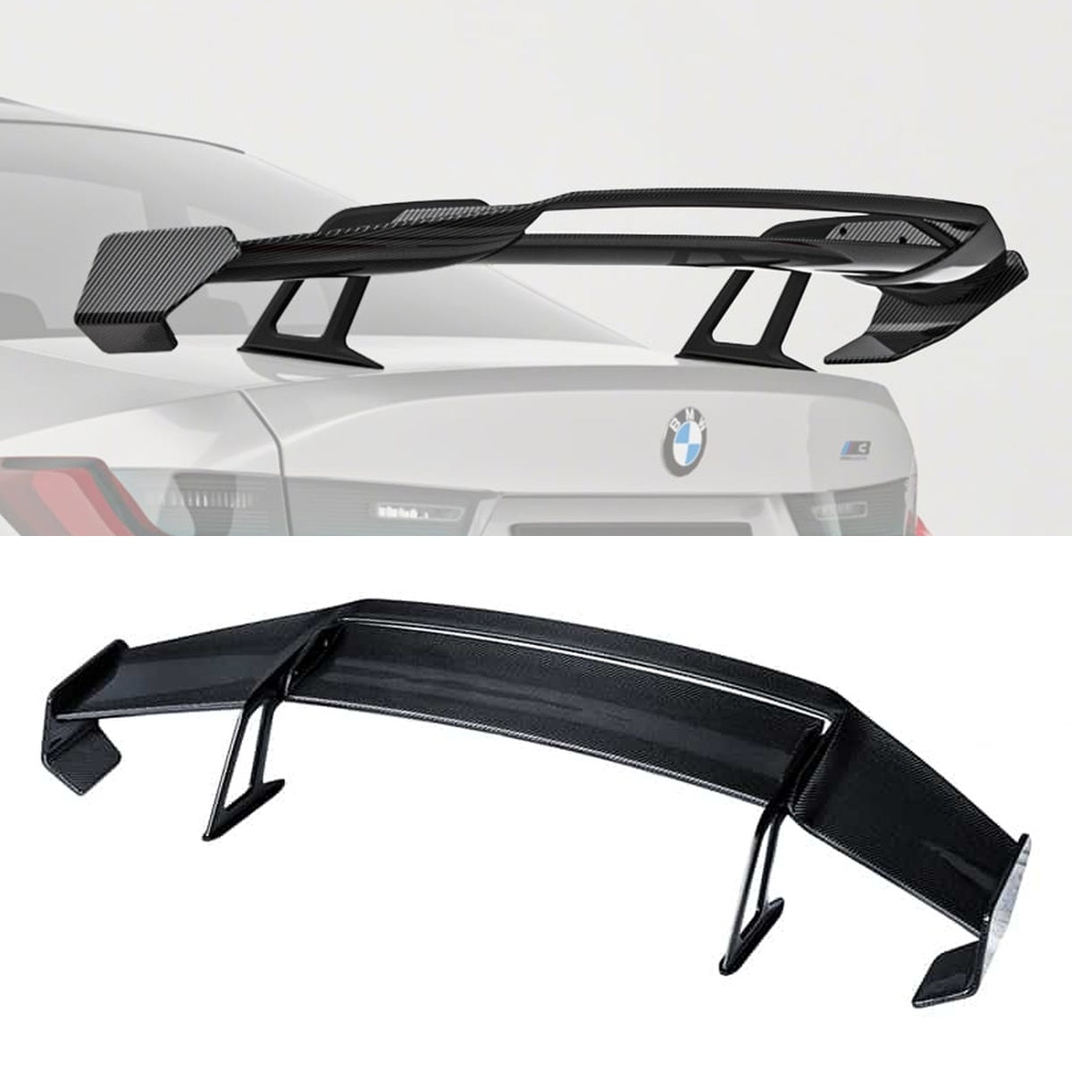 BMW M3 G80 Carbon Fibre Rear Spoiler Ver.1 - aggressive lightweight boot lid upgrade