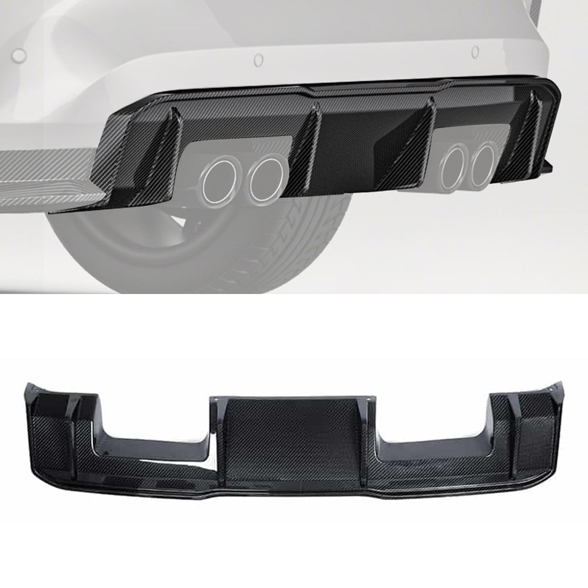 BMW M4 G82 G83 Carbon Fibre Rear Diffuser - aggressive track-inspired aerodynamic upgrade