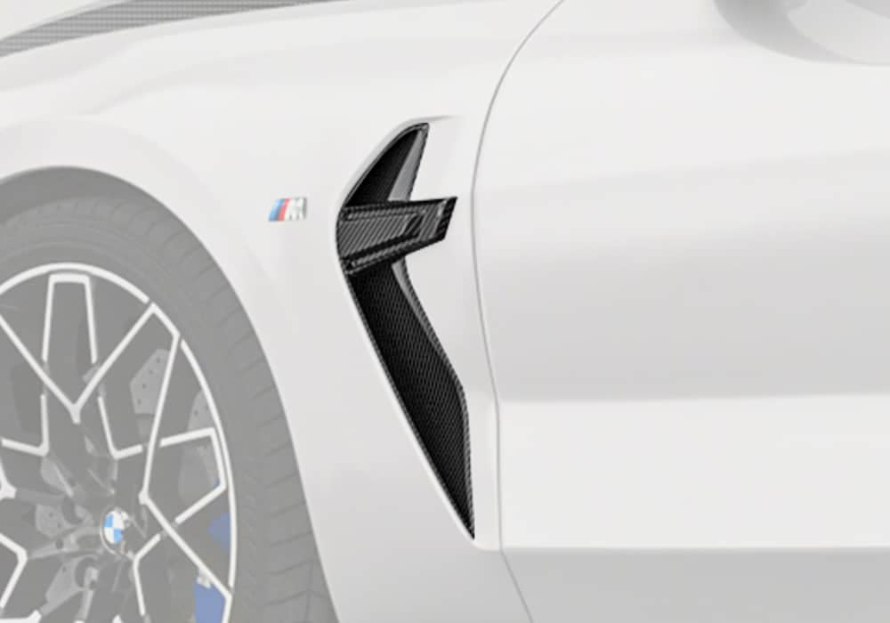 BMW M8 F91 F92 F93 Carbon Fibre Fender Trims - race-inspired lightweight body trim upgrade